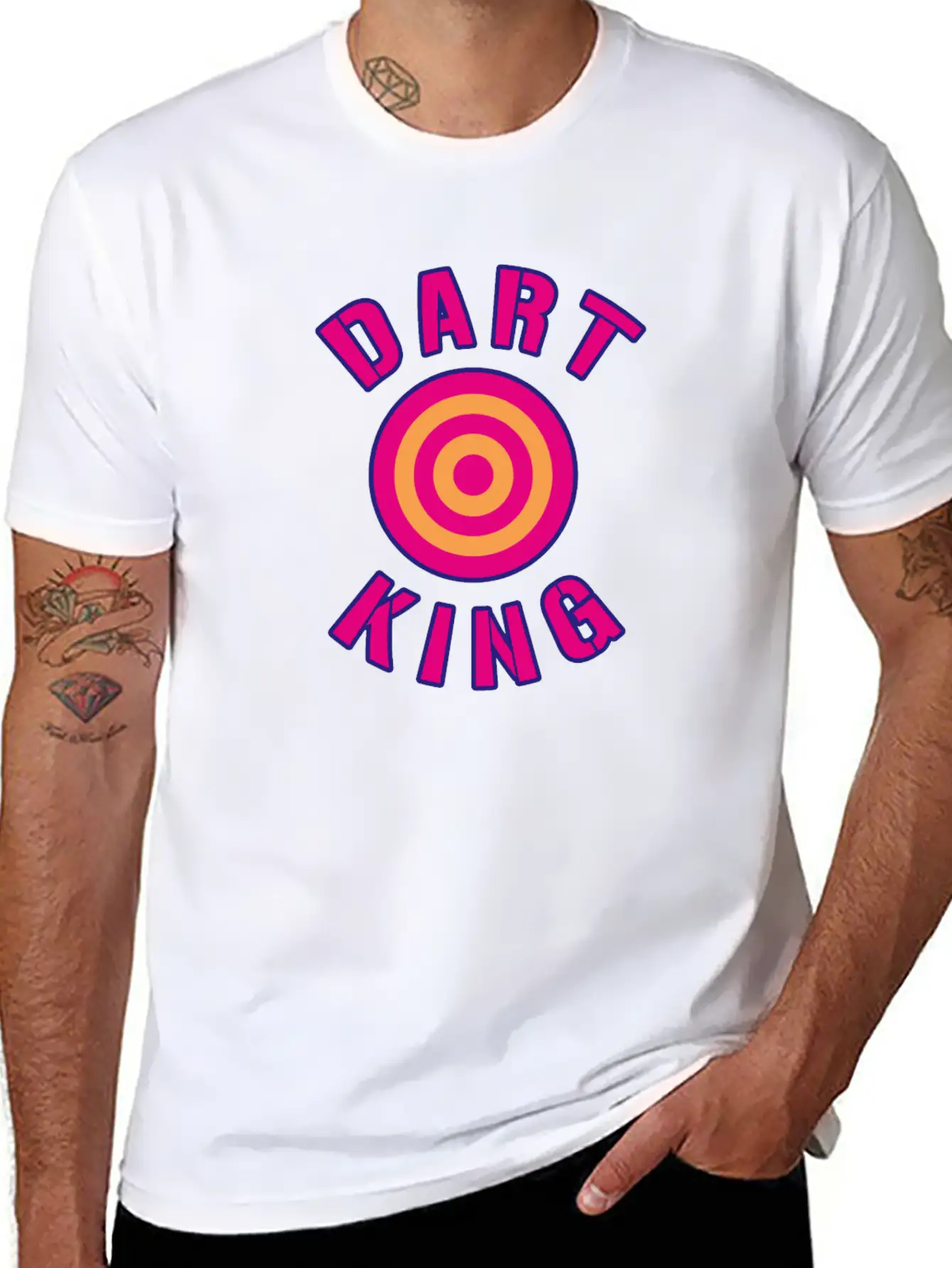 Dart King For Darts Sport Players Breathable Graphic T-Shirt – Perfect For Casual Days