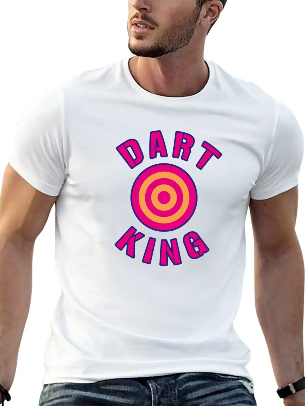 Dart King For Darts Sport Players Breathable Graphic T-Shirt – Perfect For Casual Days