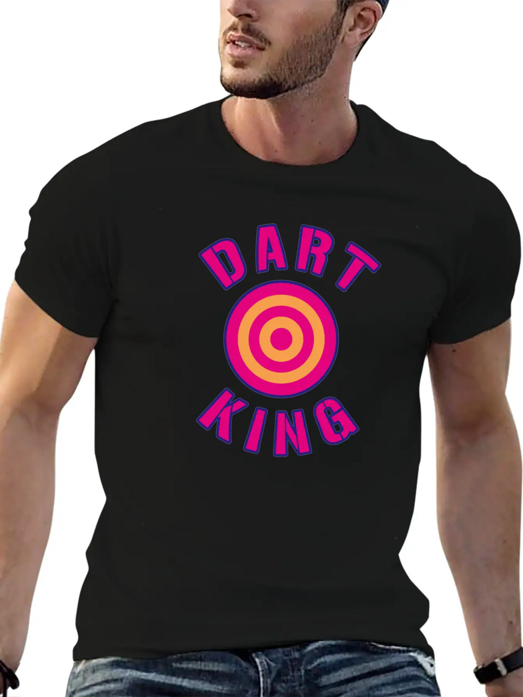 Dart King For Darts Sport Players Breathable Graphic T-Shirt – Perfect For Casual Days