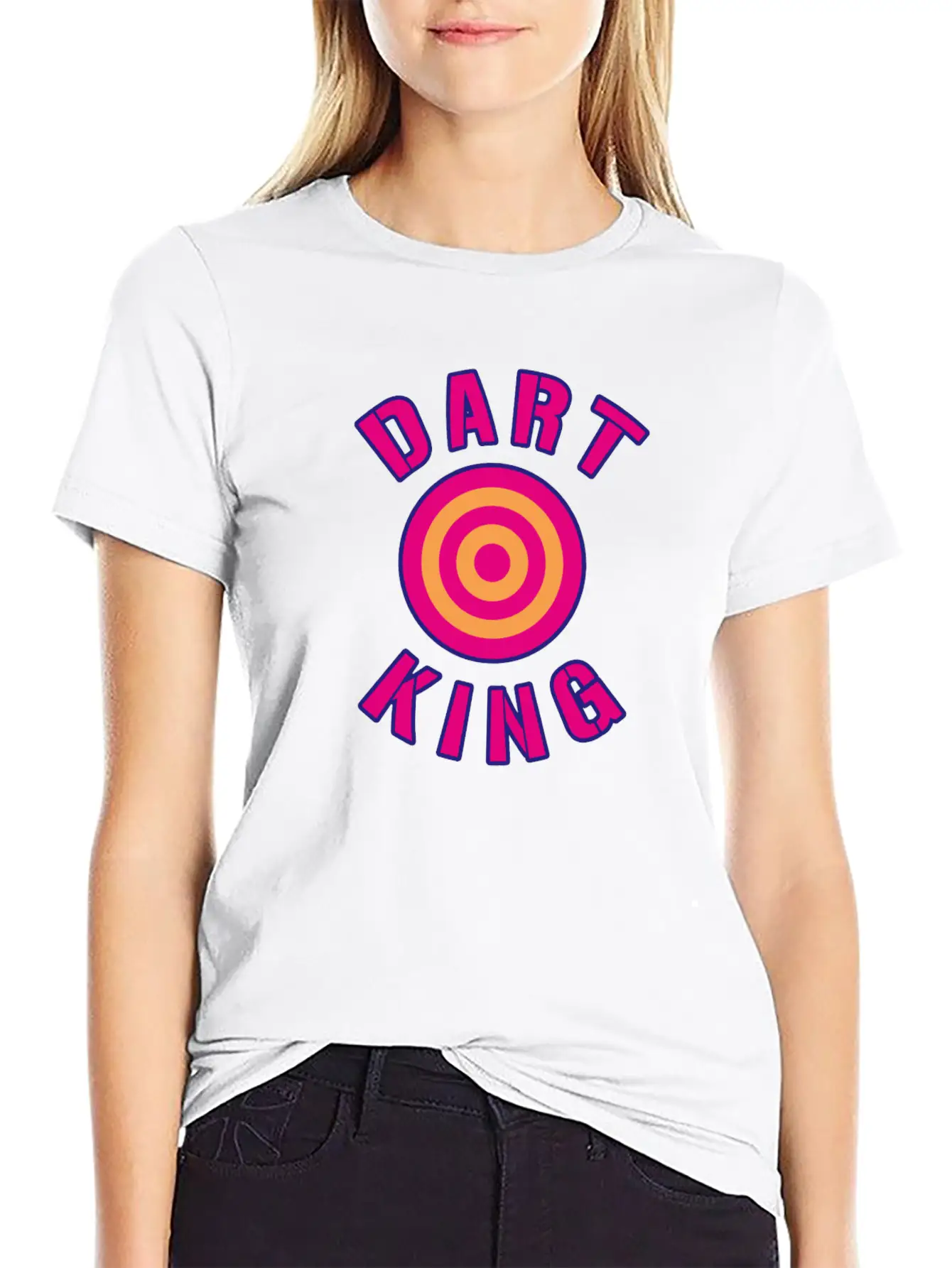 Dart King For Darts Sport Players Breathable Graphic T-Shirt – Perfect For Casual Days