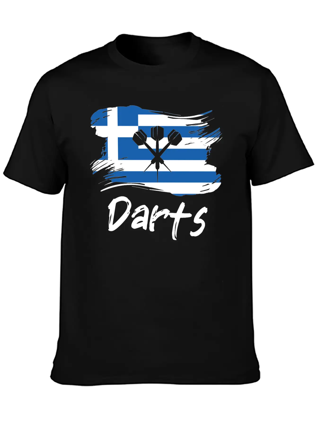Darts Greek Flag Dart Throwing Greece Country Dart Breathable Soft Cotton T-Shirt – Timeless Casual Look