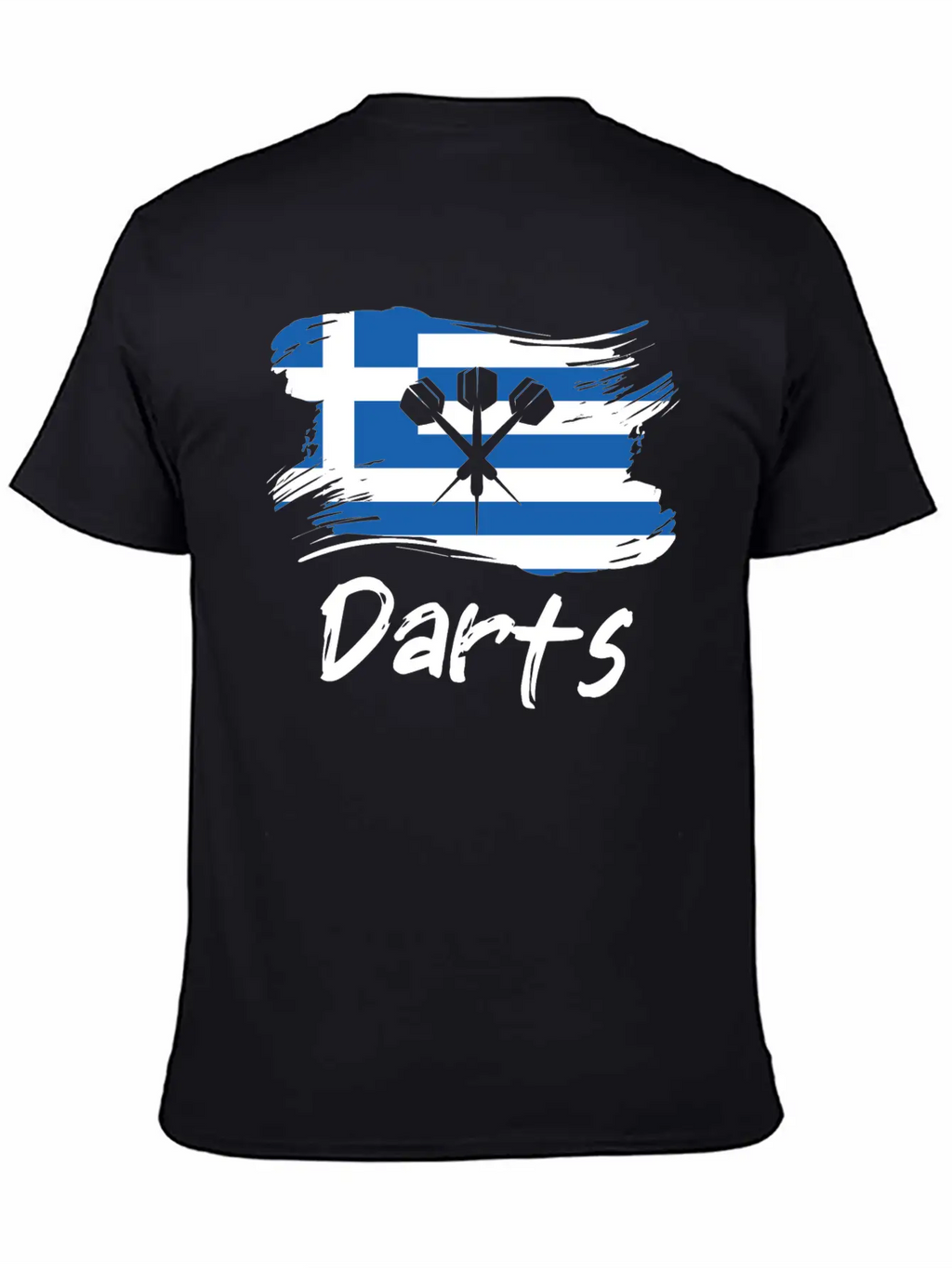 Darts Greek Flag Dart Throwing Greece Country Dart Breathable Soft Cotton T-Shirt – Timeless Casual Look