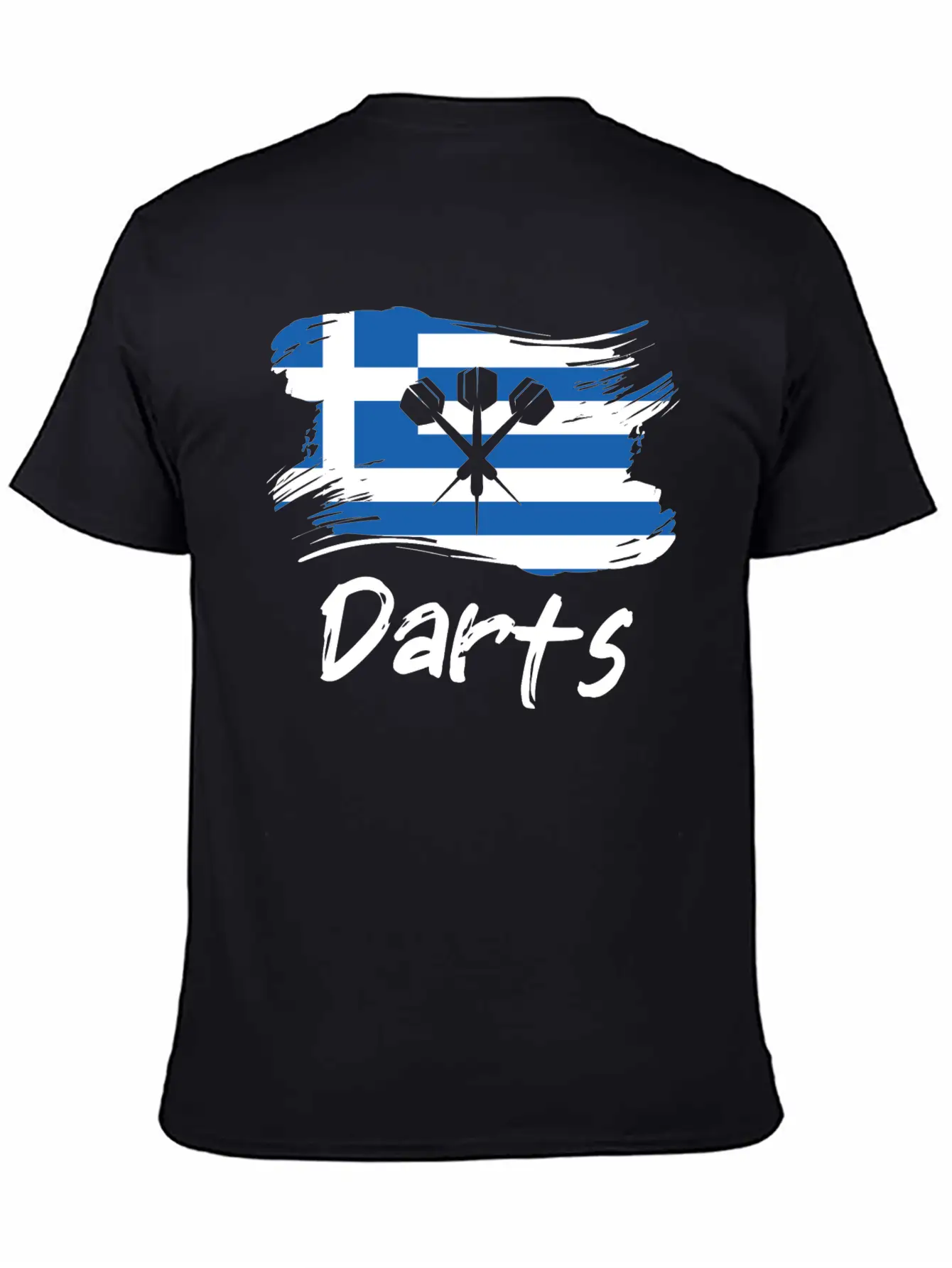 Darts Greek Flag Dart Throwing Greece Country Dart Breathable Soft Cotton T-Shirt – Timeless Casual Look