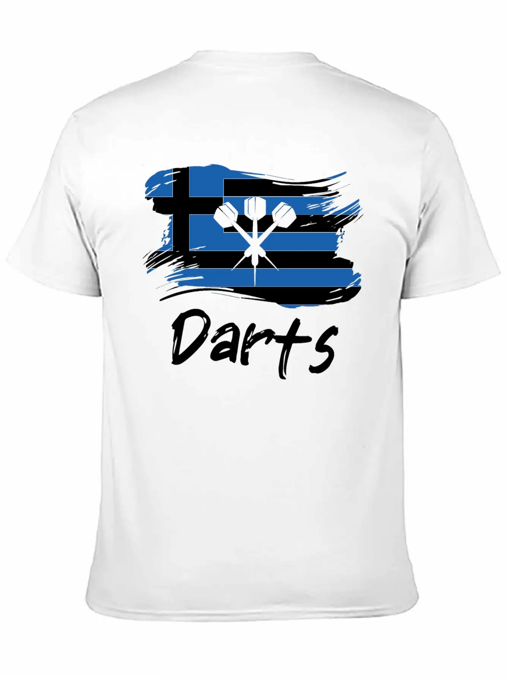 Darts Greek Flag Dart Throwing Greece Country Dart Breathable Soft Cotton T-Shirt – Timeless Casual Look