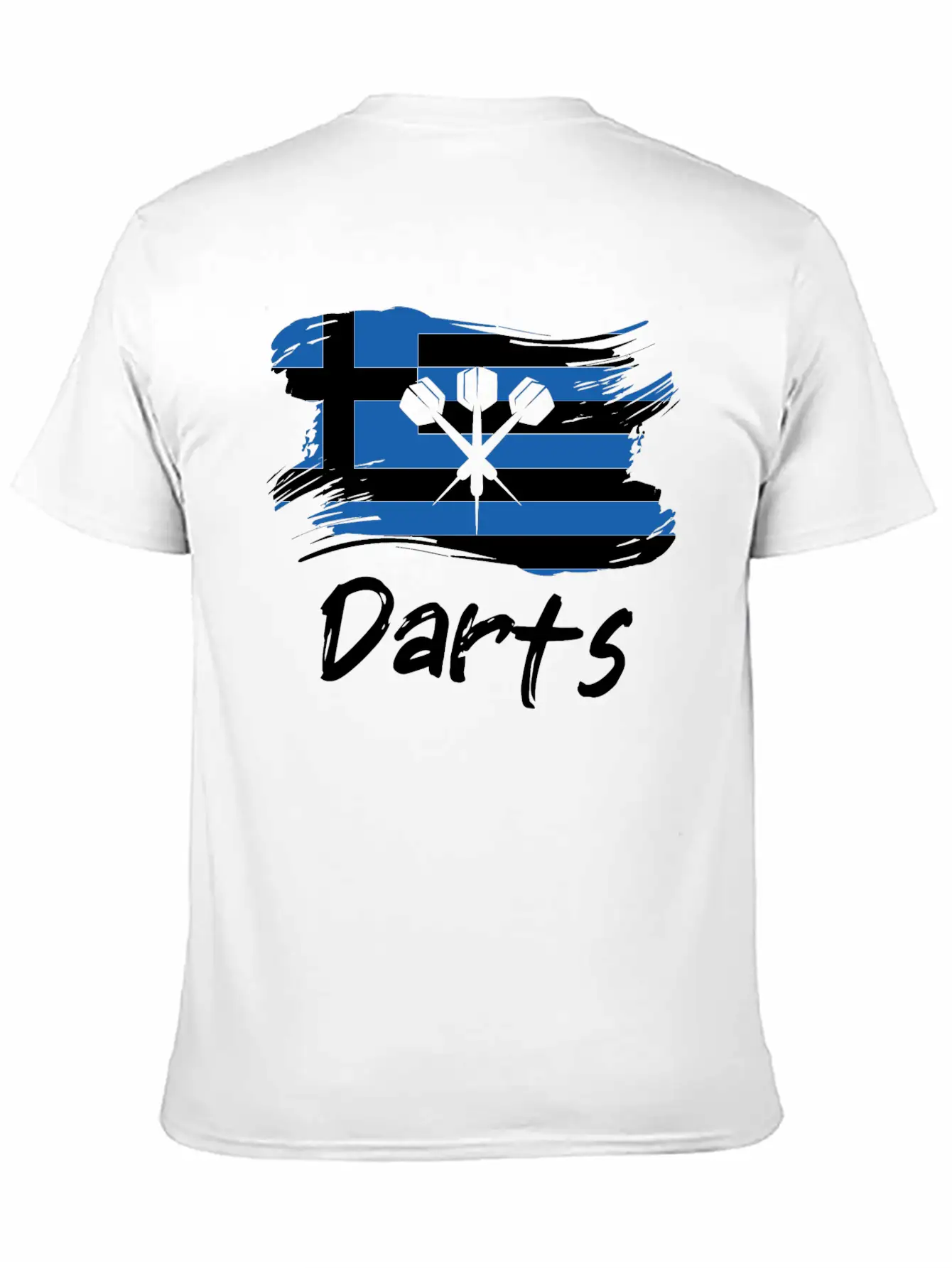 Darts Greek Flag Dart Throwing Greece Country Dart Breathable Soft Cotton T-Shirt – Timeless Casual Look