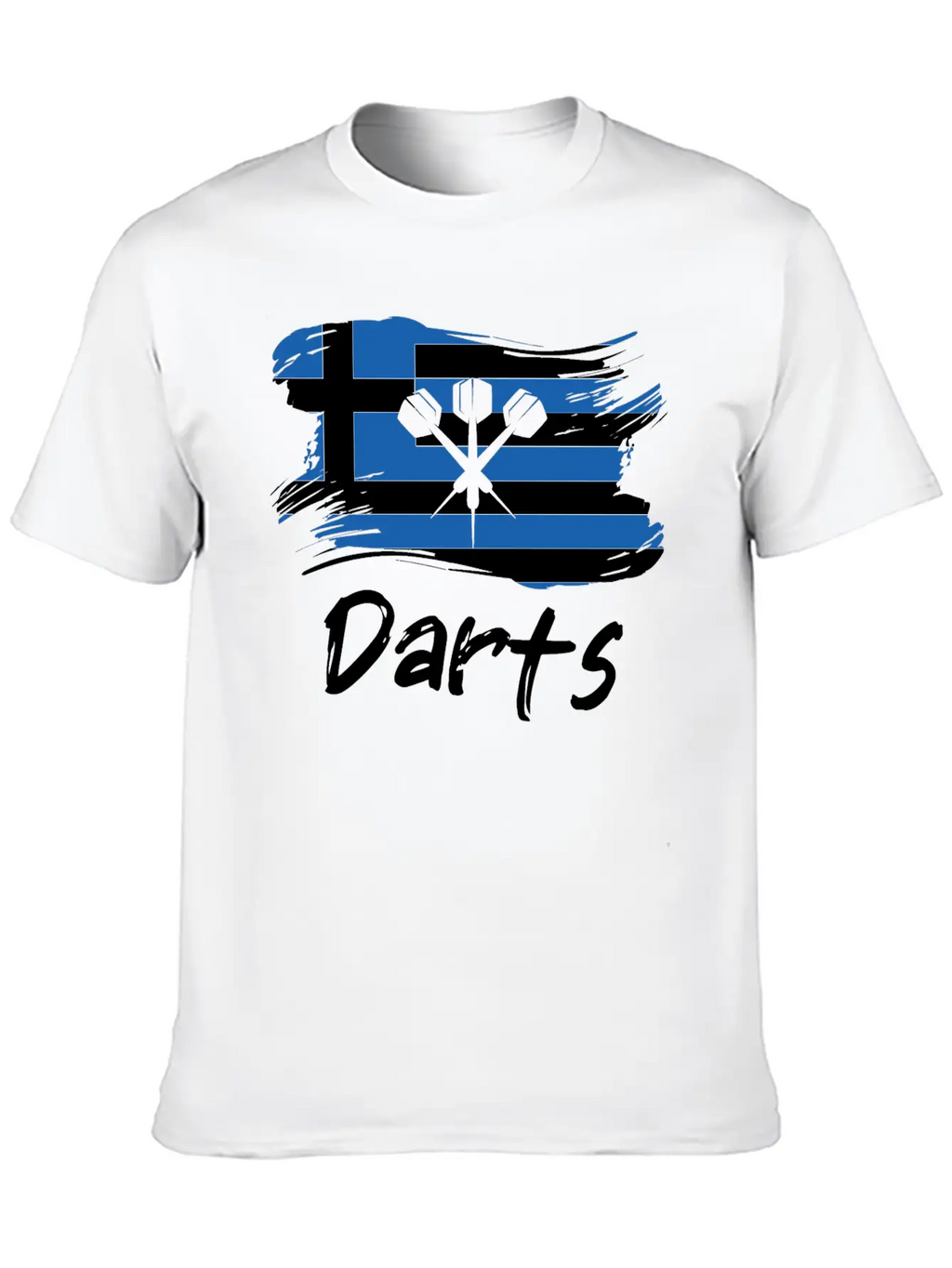 Darts Greek Flag Dart Throwing Greece Country Dart Breathable Soft Cotton T-Shirt – Timeless Casual Look