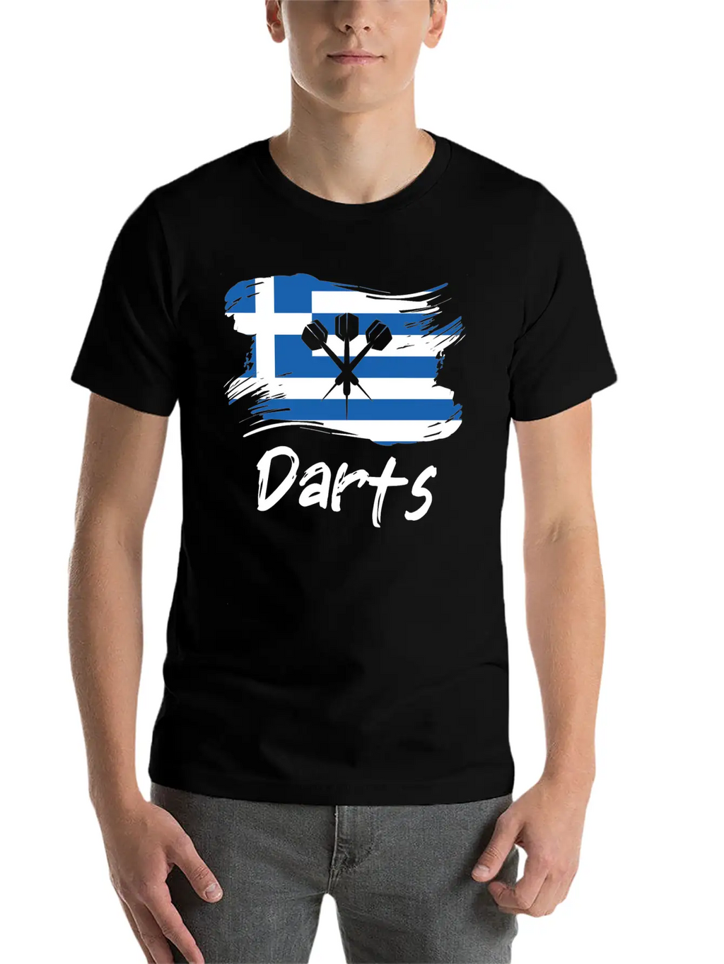 Darts Greek Flag Dart Throwing Greece Country Dart Breathable Soft Cotton T-Shirt – Timeless Casual Look