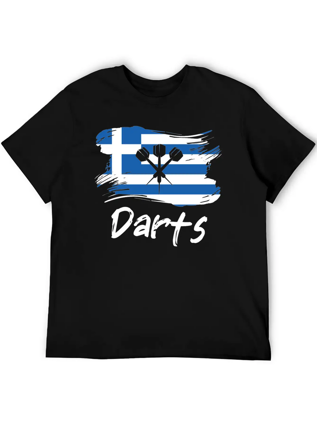 Darts Greek Flag Dart Throwing Greece Country Dart Breathable Soft Cotton T-Shirt – Timeless Casual Look
