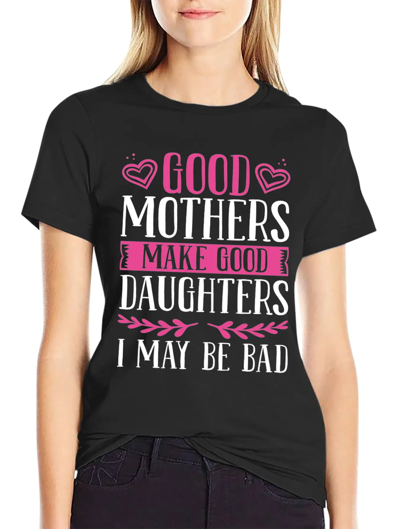 Daughter For Mom Mother And Daughter Matching Unisex Short Sleeve Soft Cotton T-Shirt – Casual Everyday Wear