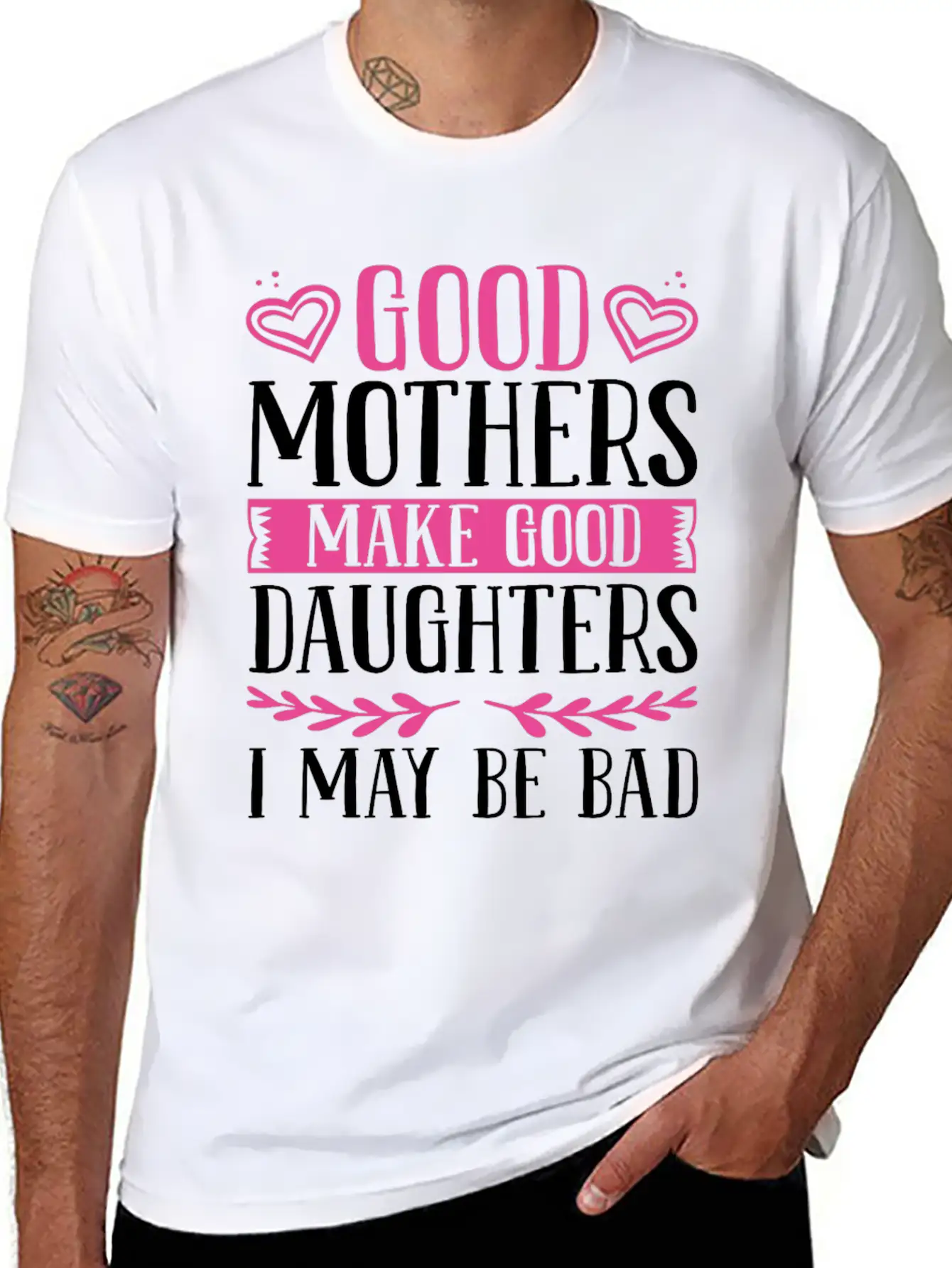 Daughter For Mom Mother And Daughter Matching Unisex Short Sleeve Soft Cotton T-Shirt – Casual Everyday Wear
