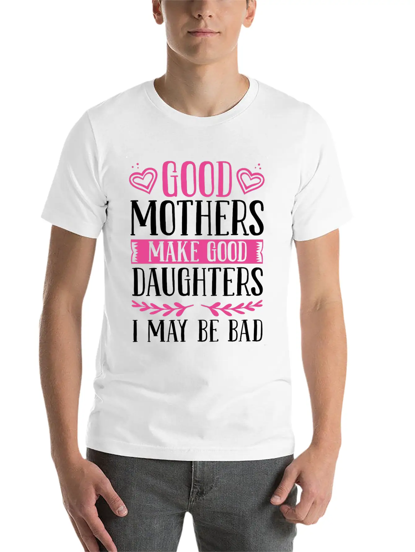 Daughter For Mom Mother And Daughter Matching Unisex Short Sleeve Soft Cotton T-Shirt – Casual Everyday Wear