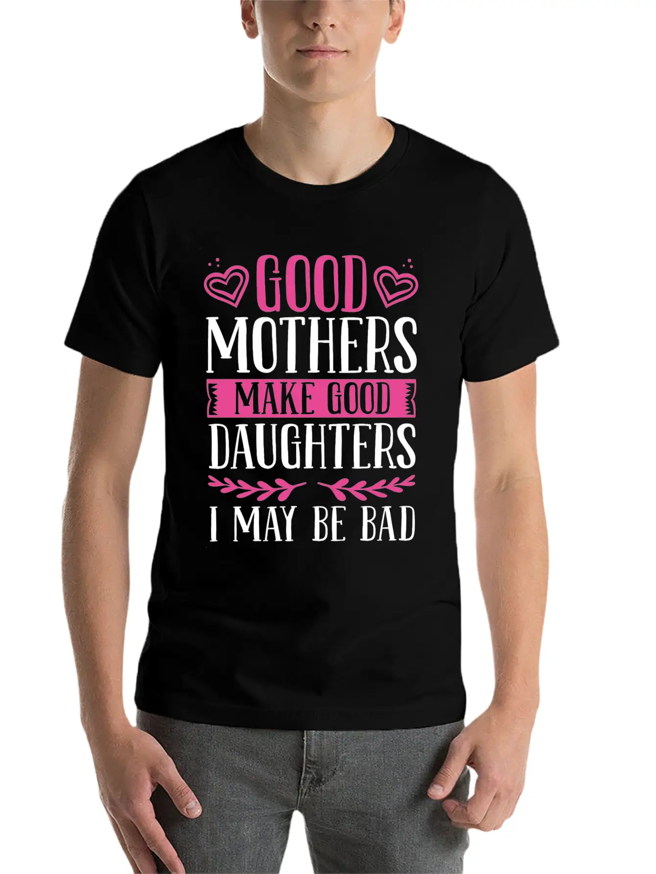 Daughter For Mom Mother And Daughter Matching Unisex Short Sleeve Soft Cotton T-Shirt – Casual Everyday Wear
