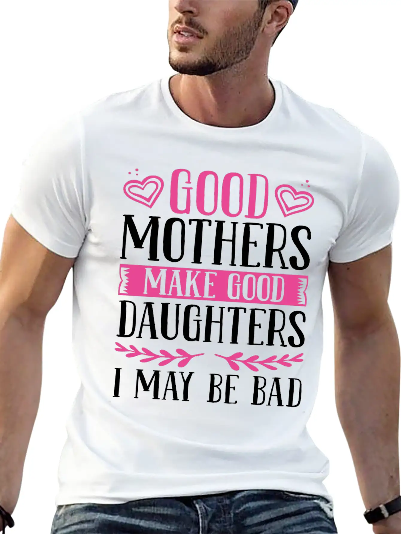 Daughter For Mom Mother And Daughter Matching Unisex Short Sleeve Soft Cotton T-Shirt – Casual Everyday Wear