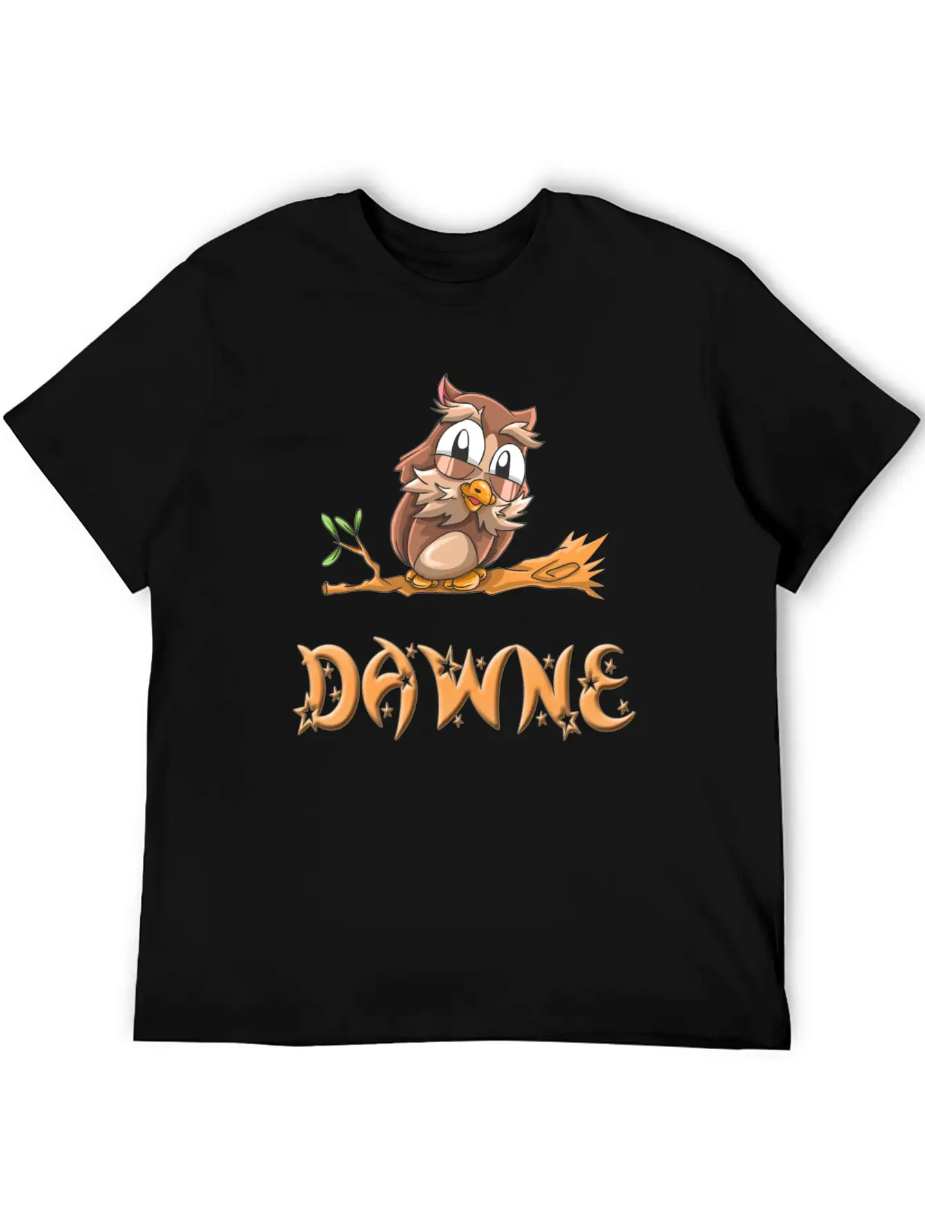 Dawne Owl Essential Cotton Tee For Daily Outfits – Unisex Style