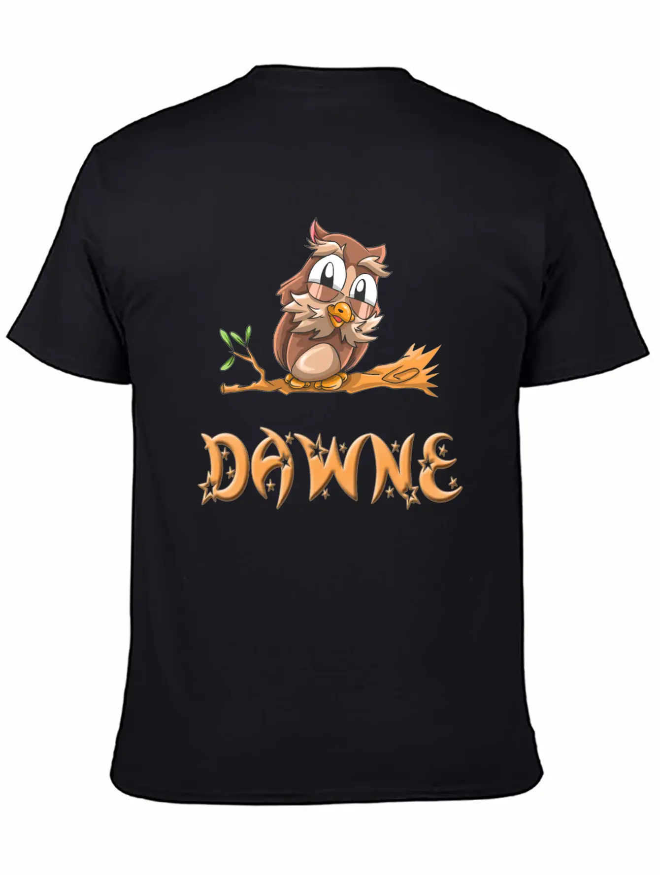 Dawne Owl Essential Cotton Tee For Daily Outfits – Unisex Style