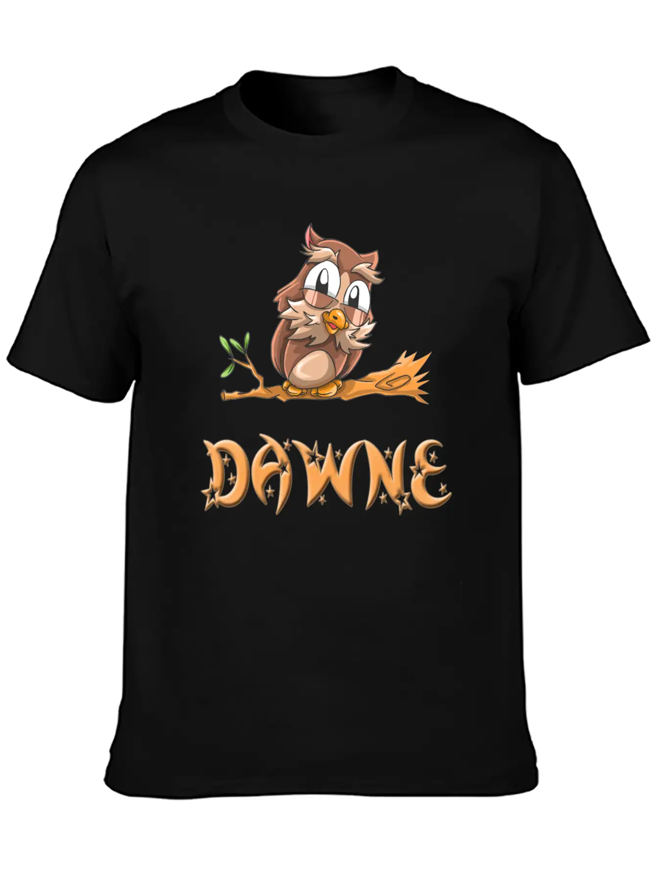 Dawne Owl Essential Cotton Tee For Daily Outfits – Unisex Style