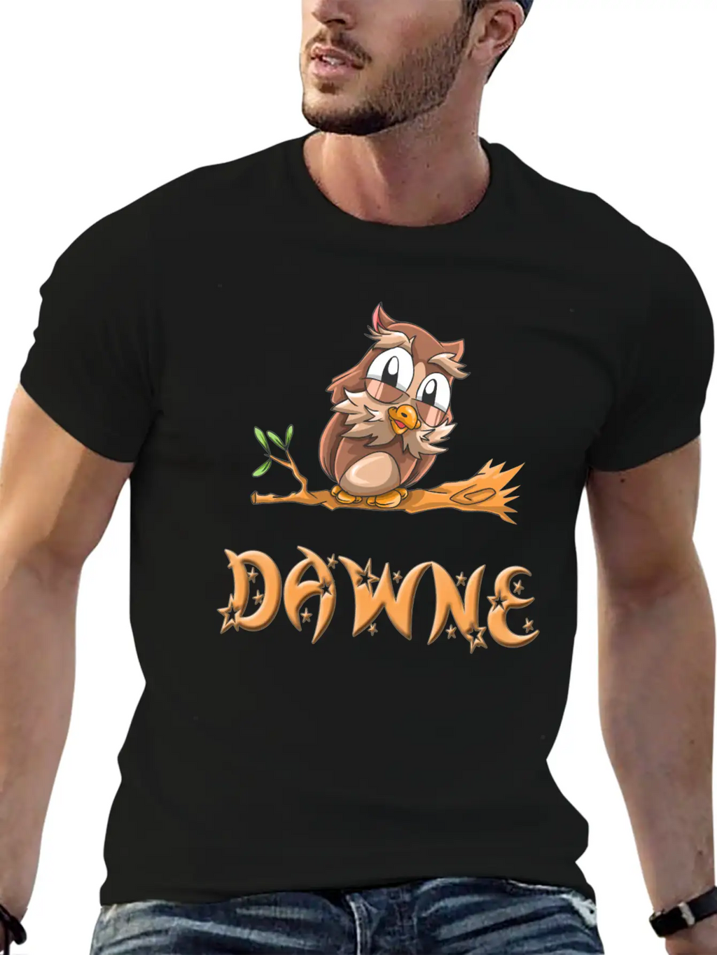 Dawne Owl Essential Cotton Tee For Daily Outfits – Unisex Style