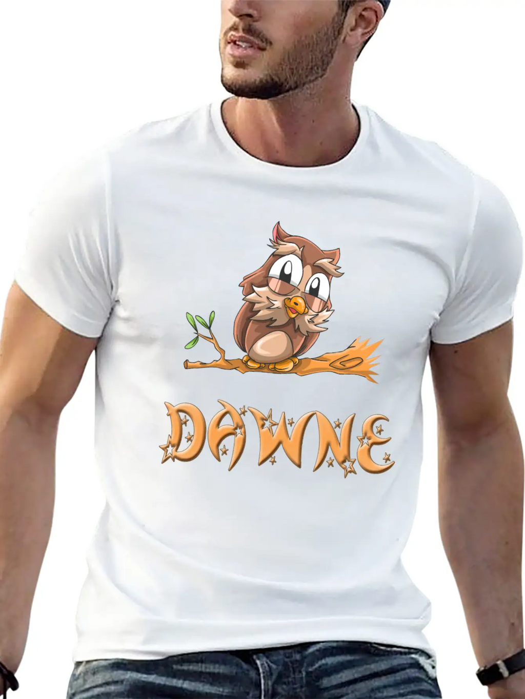 Dawne Owl Essential Cotton Tee For Daily Outfits – Unisex Style