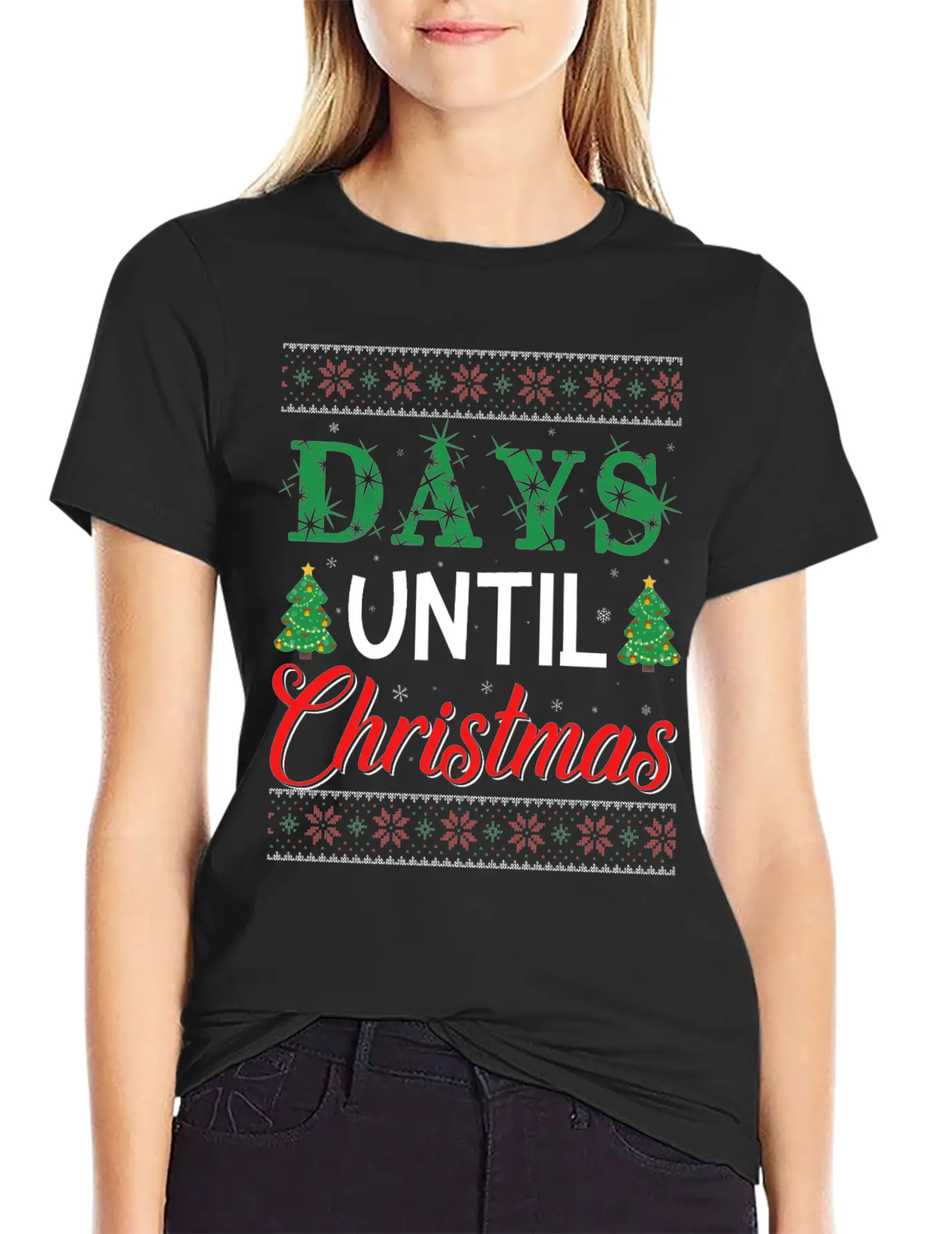 Days Untill Christmas Casual Graphic T-Shirt – Simple And Comfortable Daily Wear