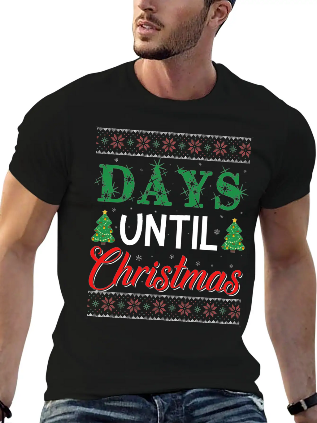 Days Untill Christmas Casual Graphic T-Shirt – Simple And Comfortable Daily Wear
