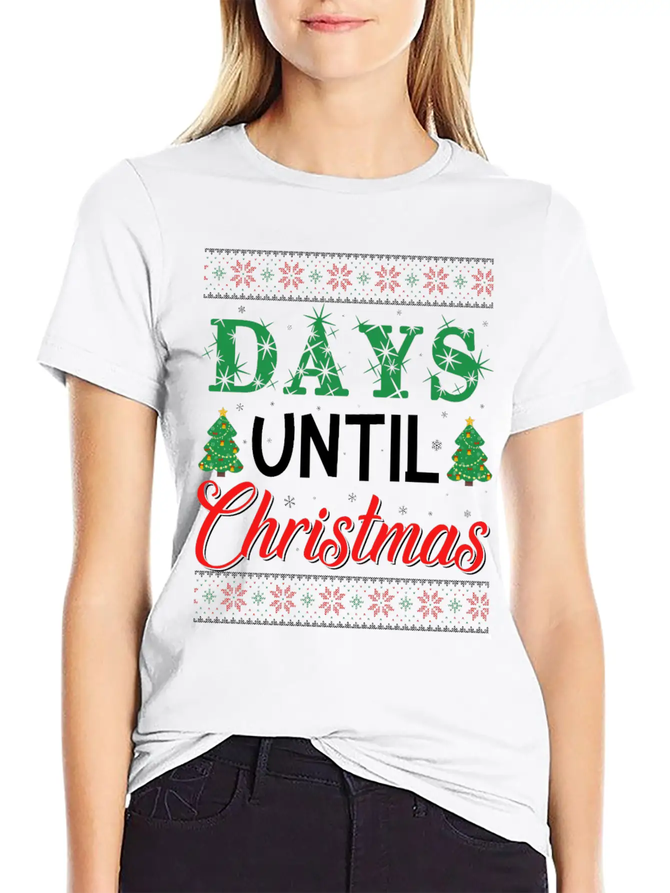Days Untill Christmas Casual Graphic T-Shirt – Simple And Comfortable Daily Wear