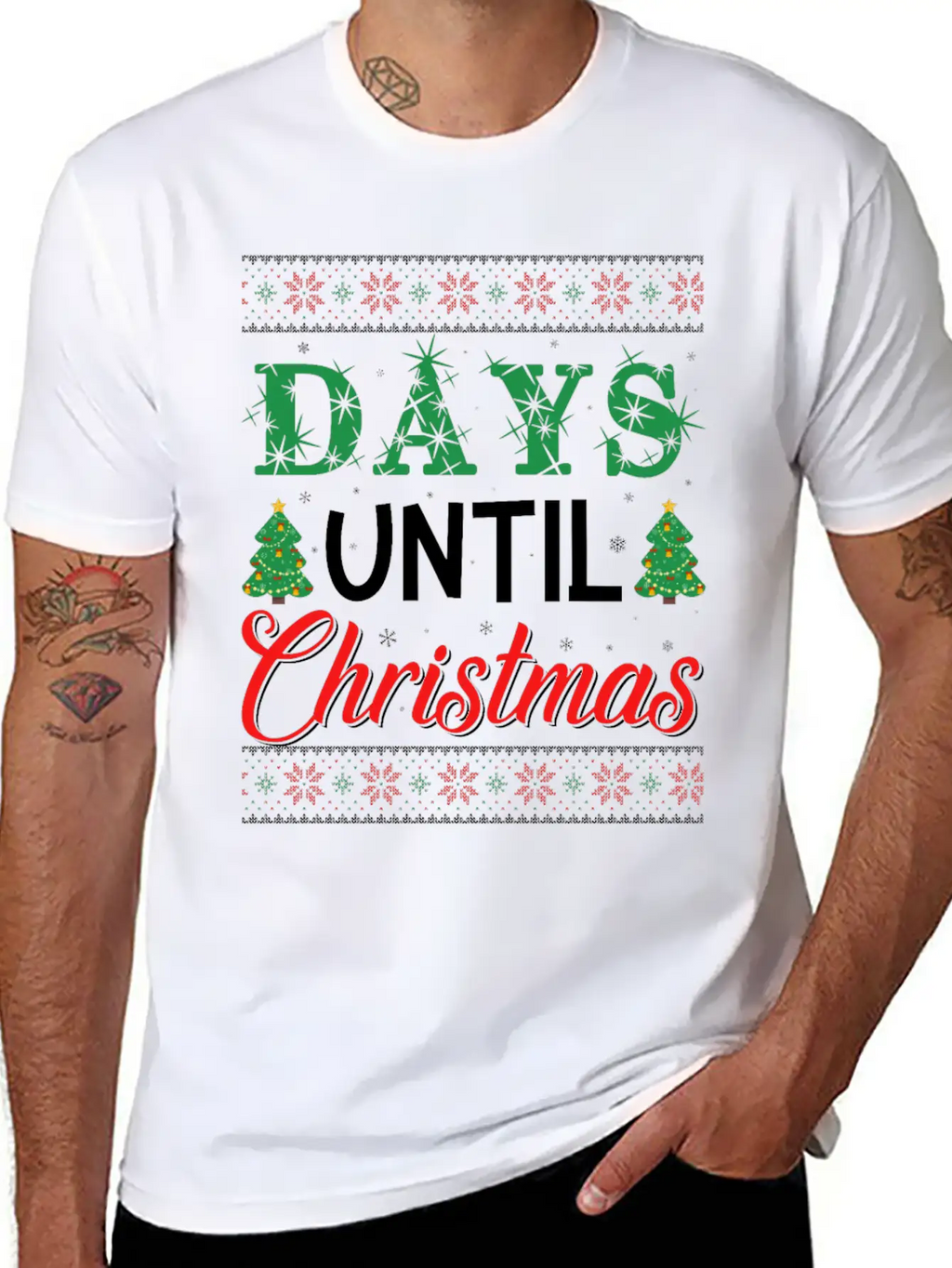 Days Untill Christmas Casual Graphic T-Shirt – Simple And Comfortable Daily Wear