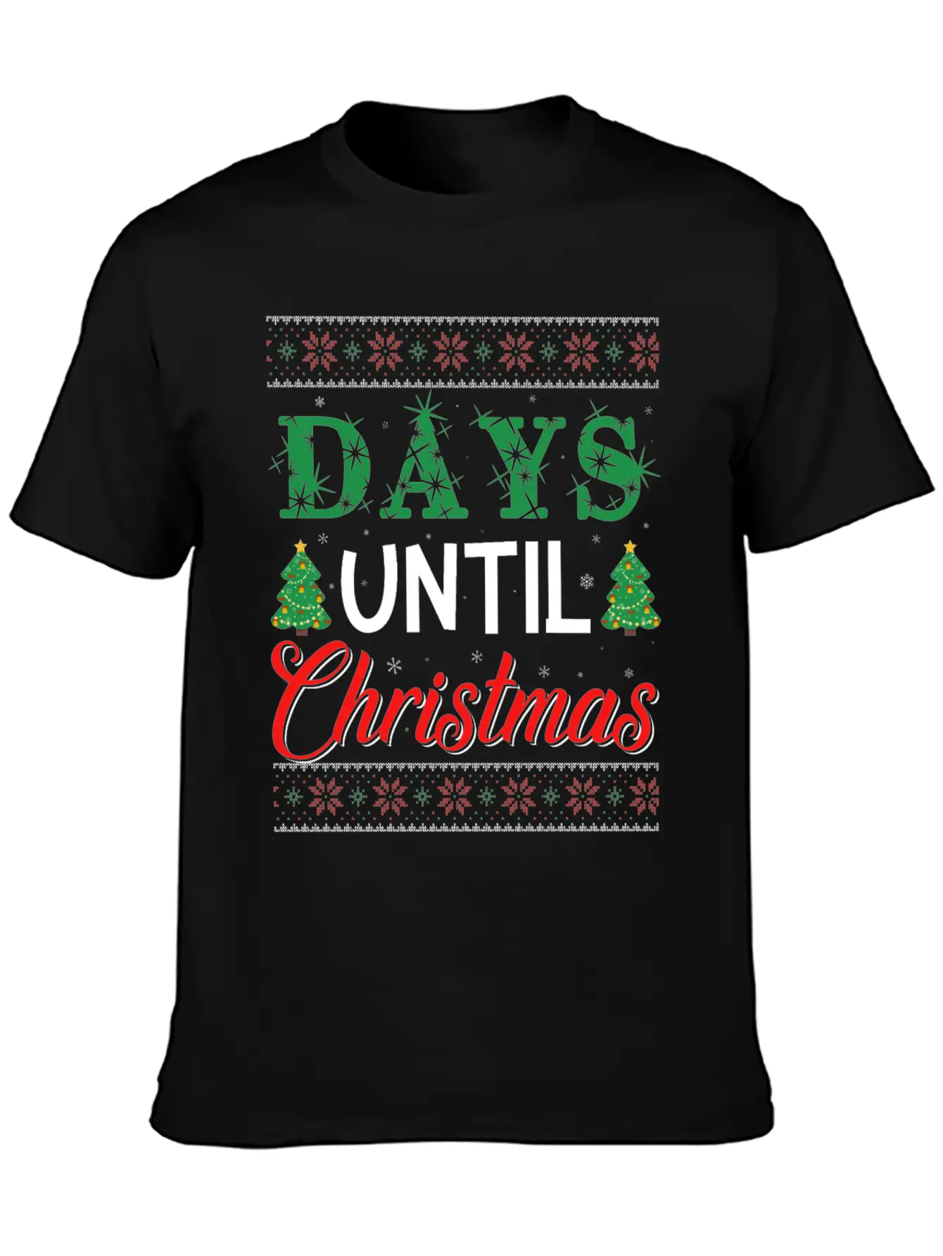 Days Untill Christmas Casual Graphic T-Shirt – Simple And Comfortable Daily Wear