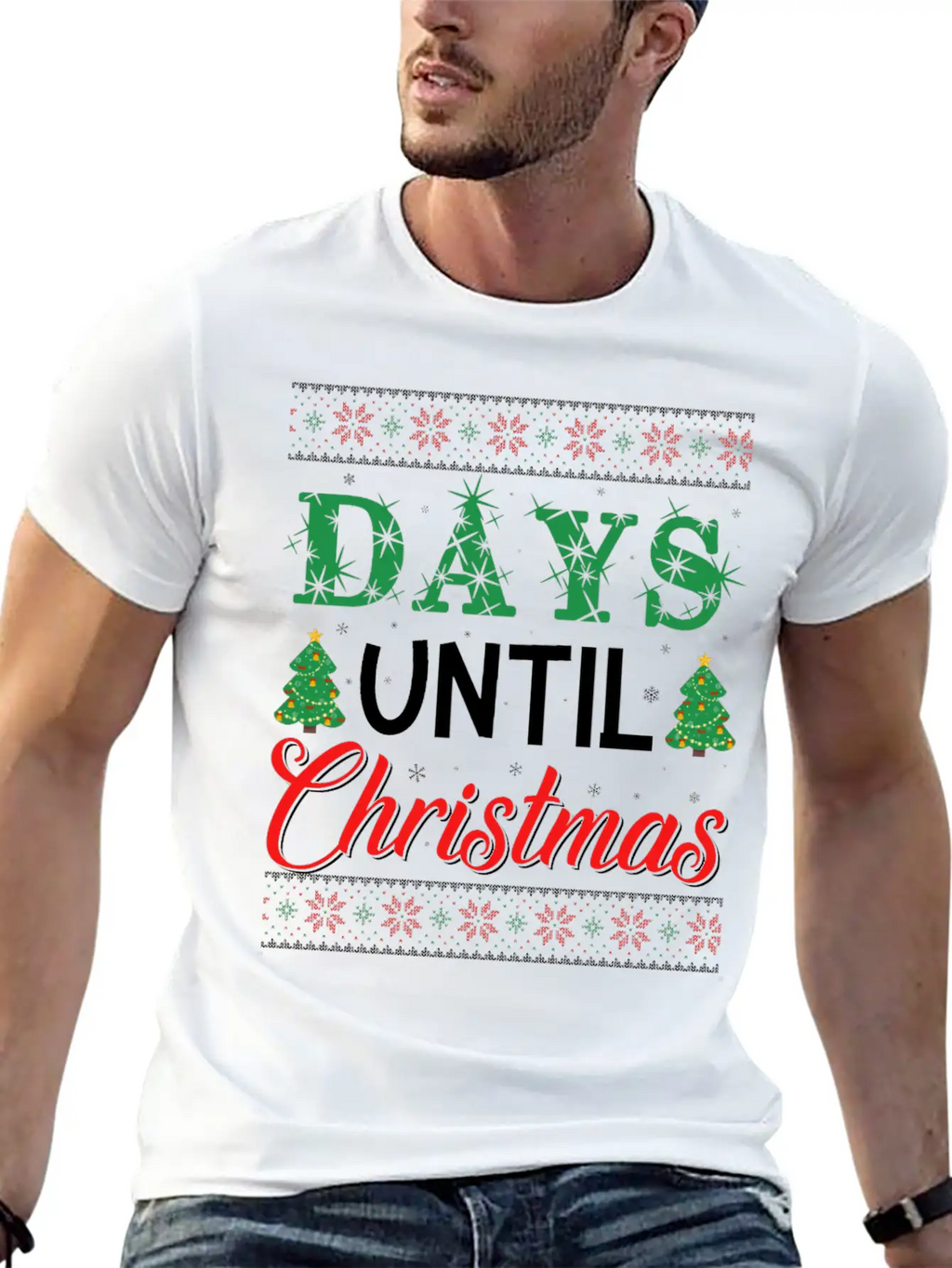 Days Untill Christmas Casual Graphic T-Shirt – Simple And Comfortable Daily Wear