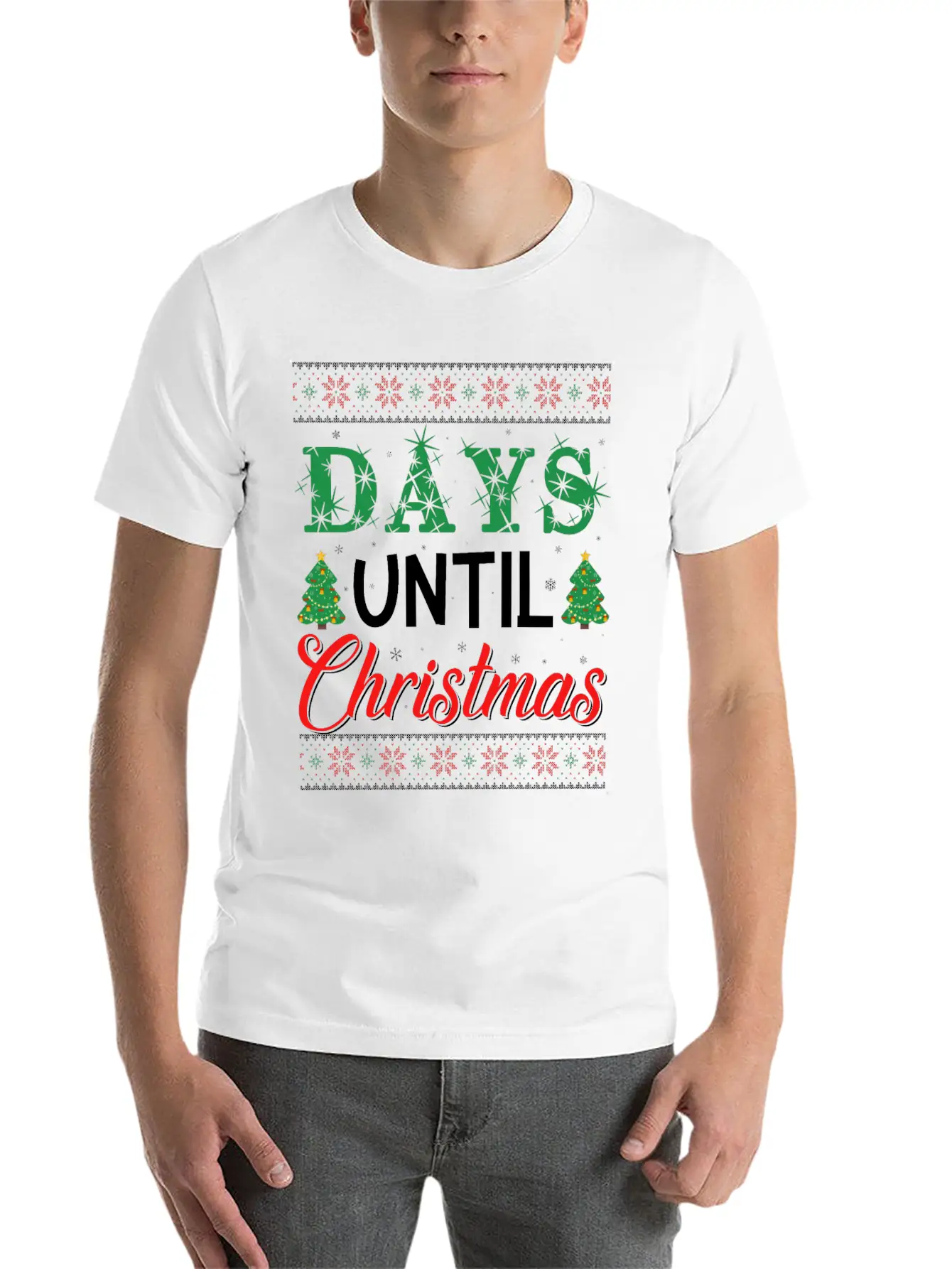 Days Untill Christmas Casual Graphic T-Shirt – Simple And Comfortable Daily Wear