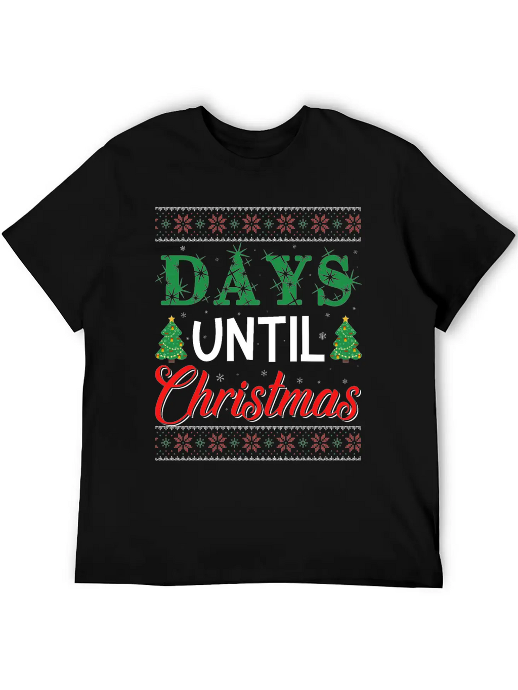 Days Untill Christmas Casual Graphic T-Shirt – Simple And Comfortable Daily Wear