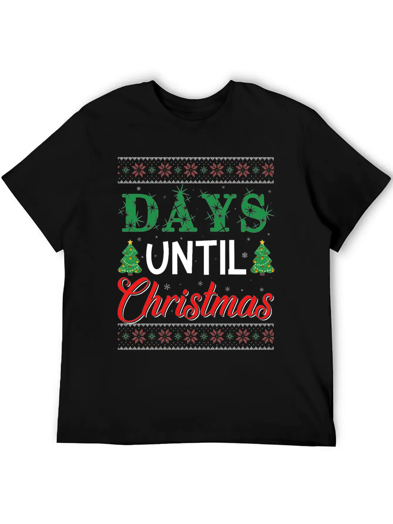 Days Untill Christmas Casual Graphic T-Shirt – Simple And Comfortable Daily Wear