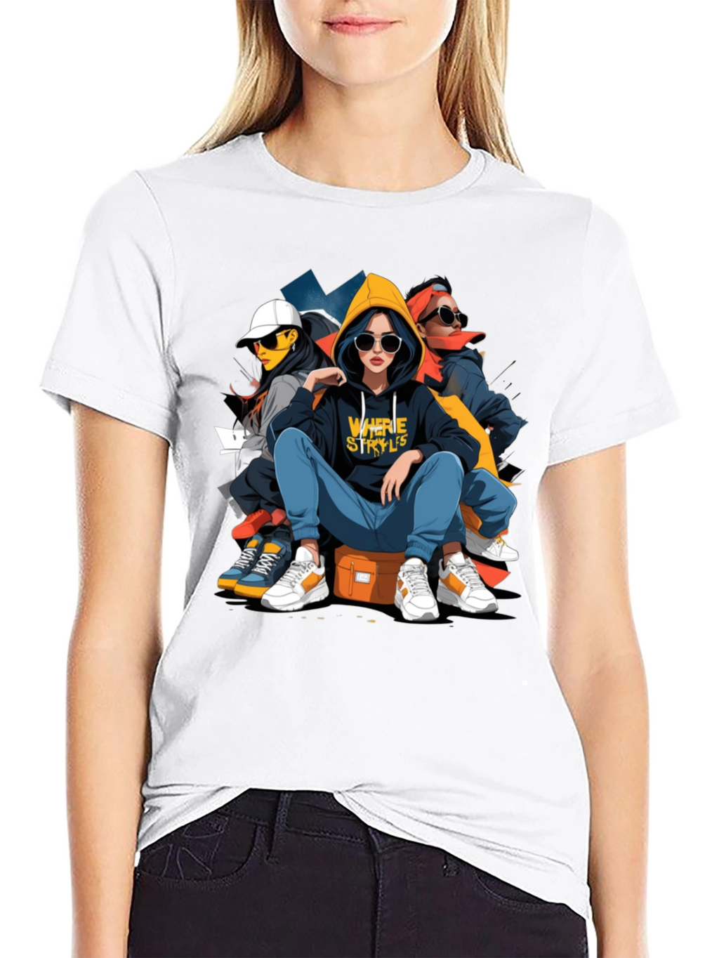Stylish Graphic Print Tee