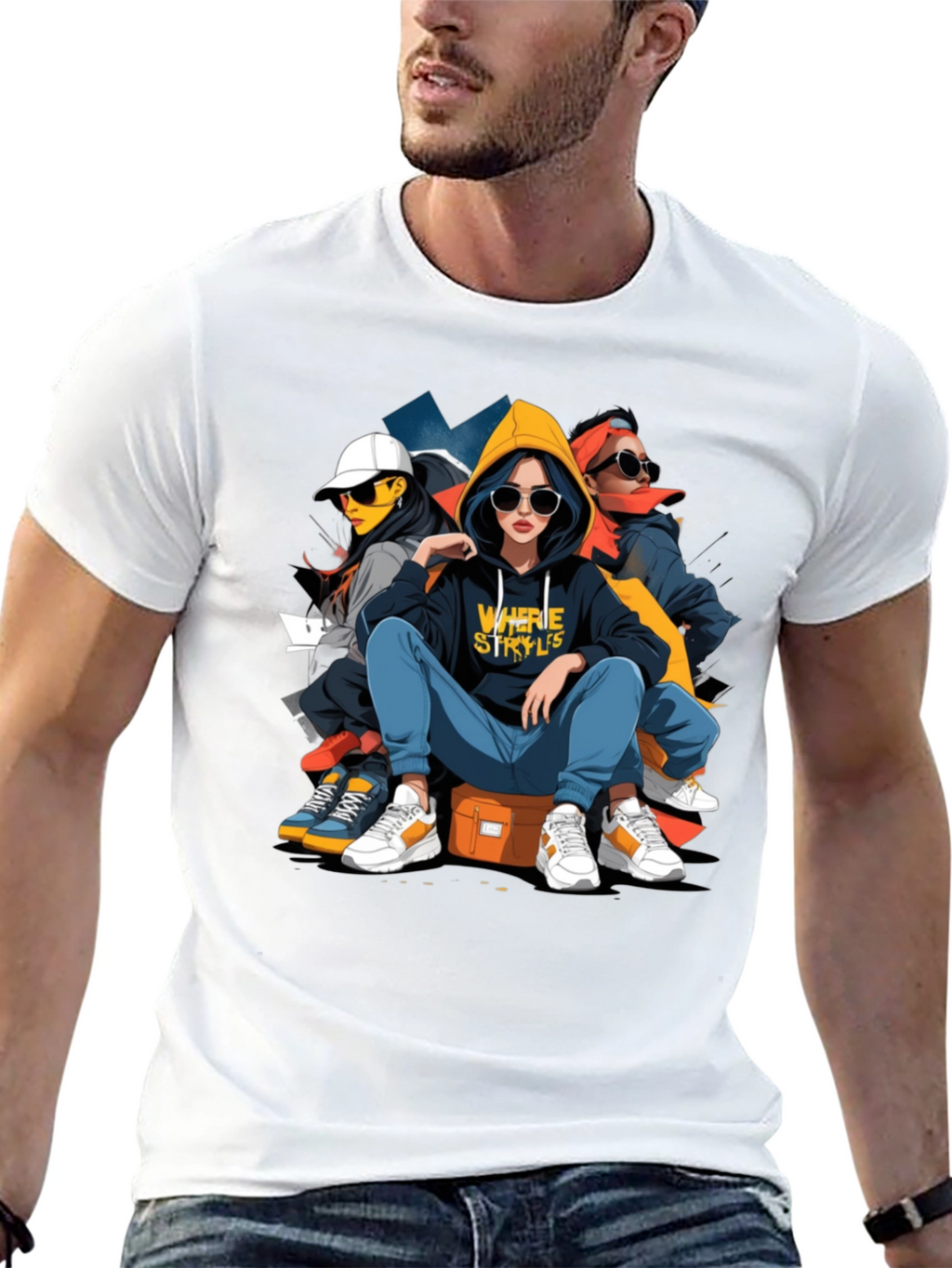Stylish Graphic Print Tee
