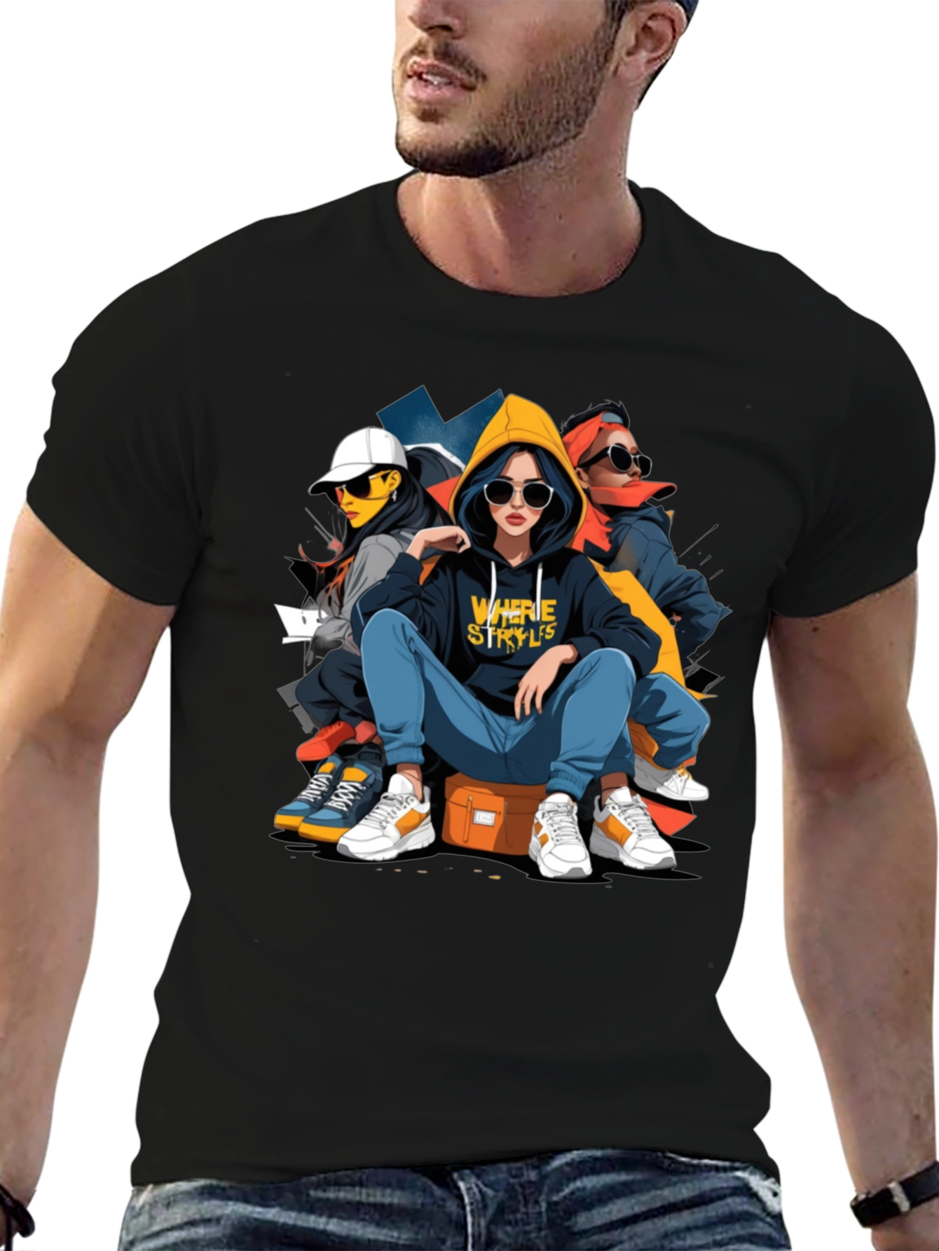 Stylish Graphic Print Tee