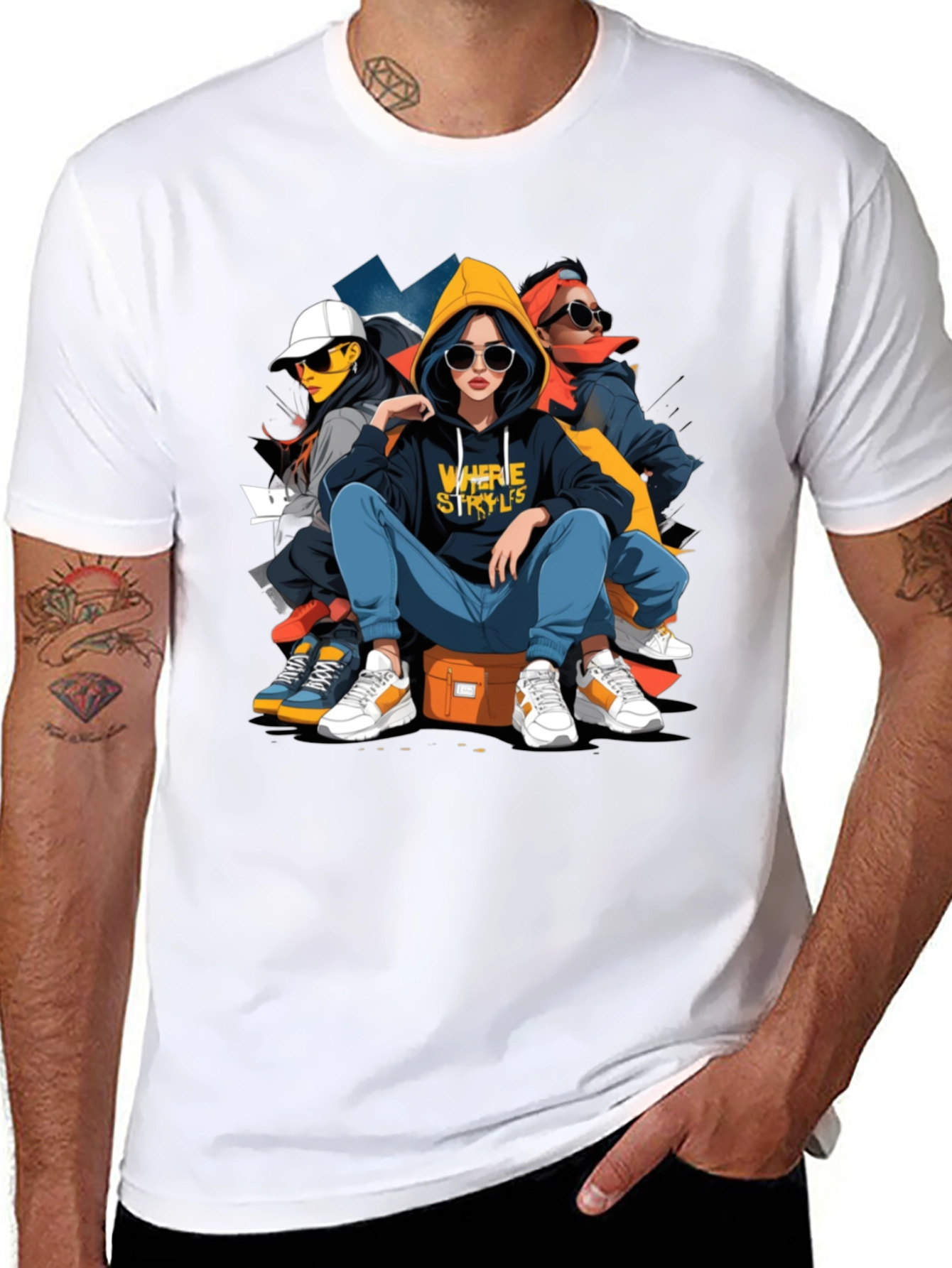 Stylish Graphic Print Tee