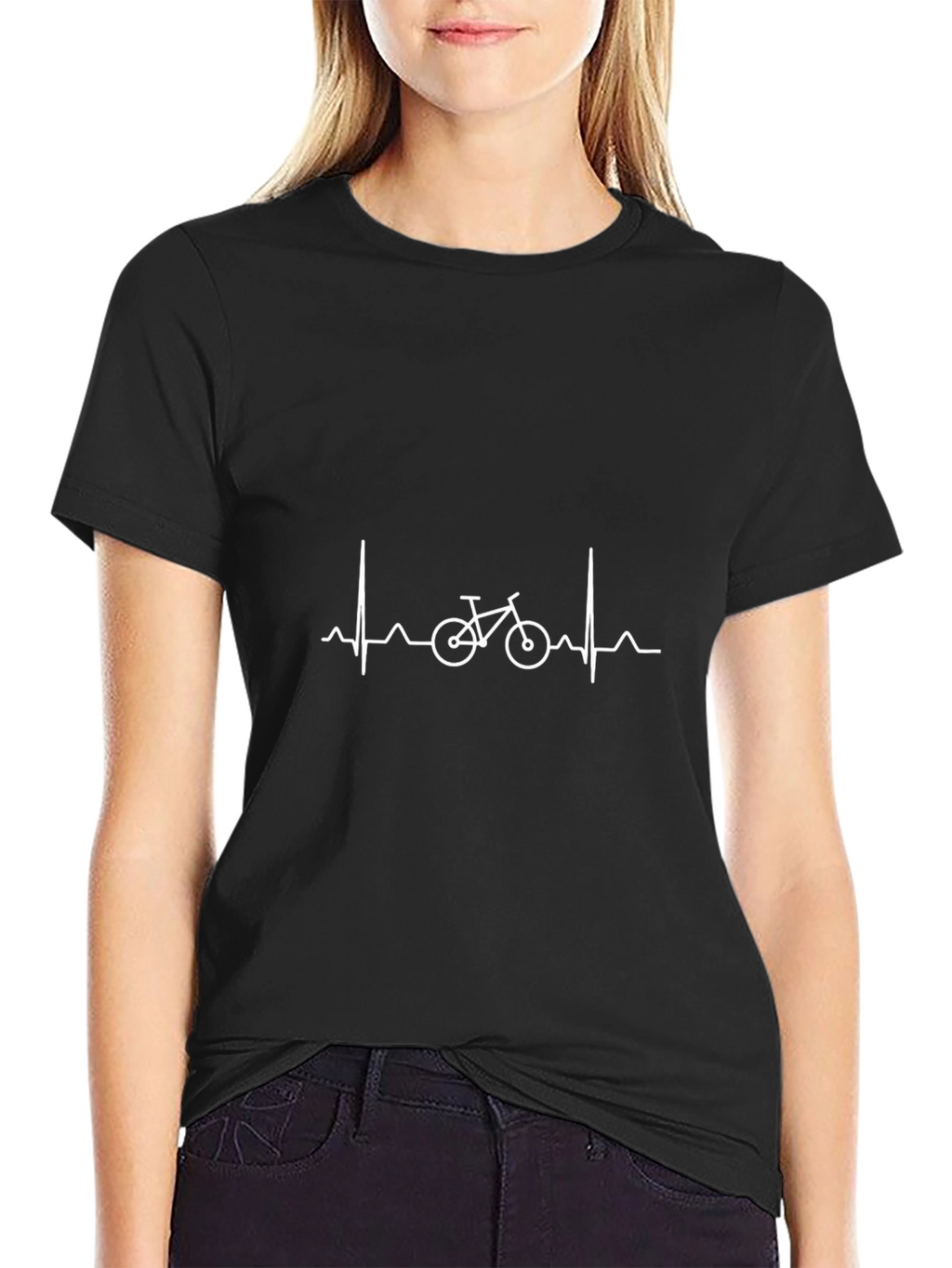 Bike Heartbeat Graphic Tee - Cycling Passion