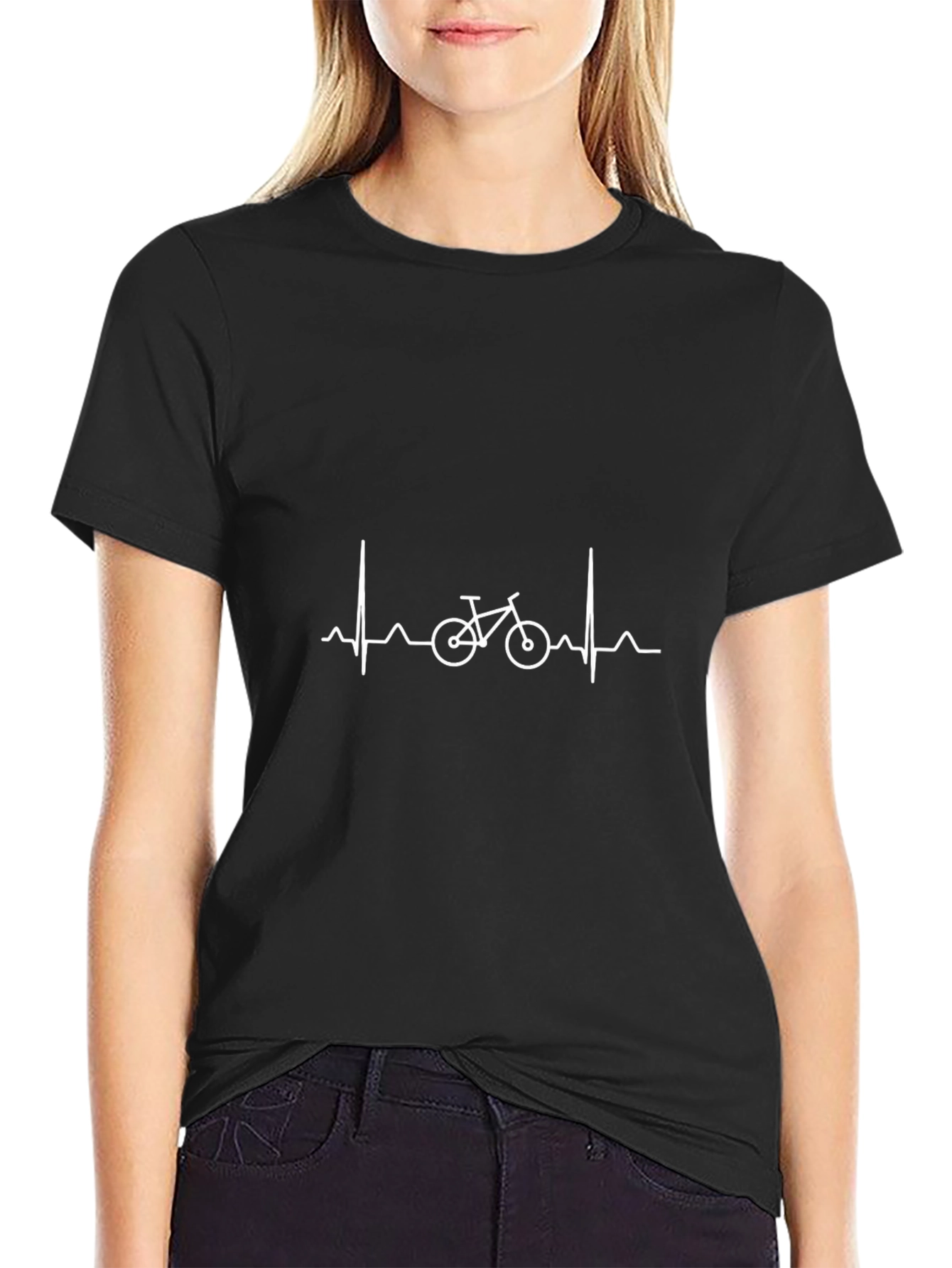 Bike Heartbeat Graphic Tee - Cycling Passion