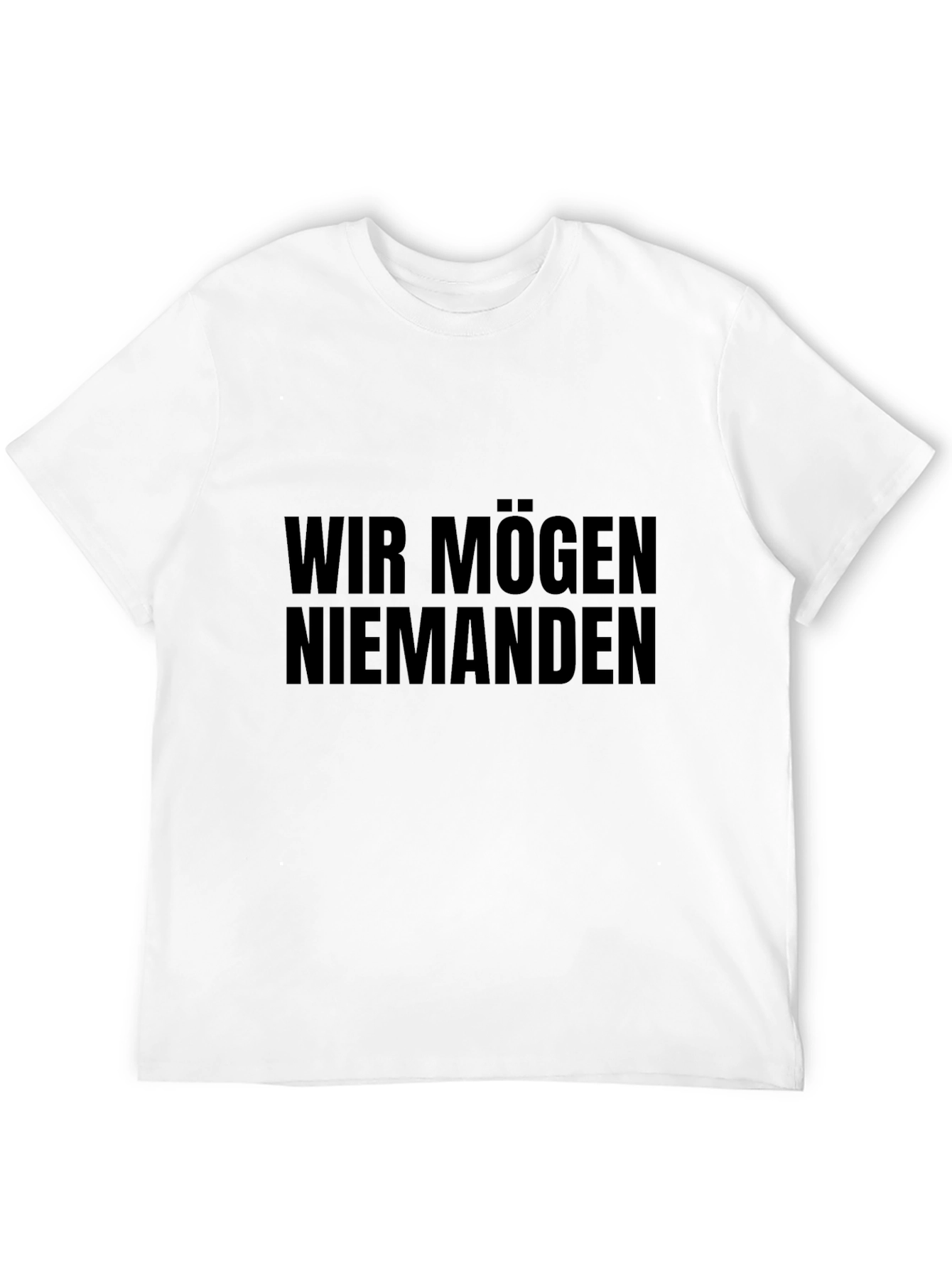Wir Mögen Niemanden Black Graphic Tee - Unisex