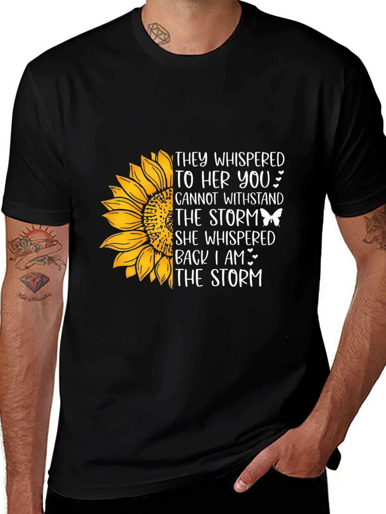 Sunflower I am the Storm Graphic Tee - Black