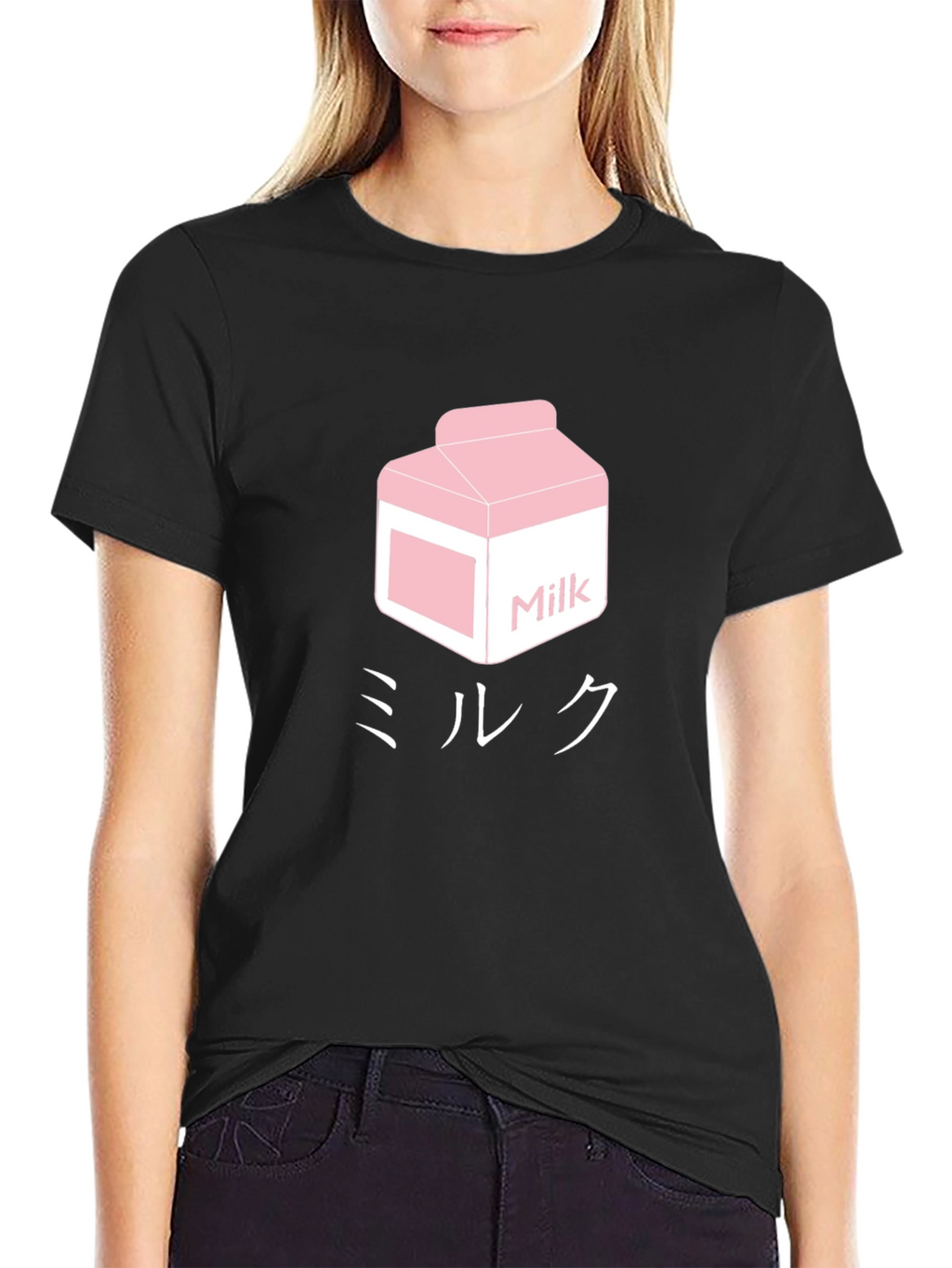 Milk Carton Graphic Tee - Kawaii Style