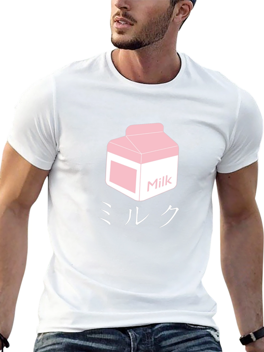 Milk Carton Graphic Tee - Kawaii Style