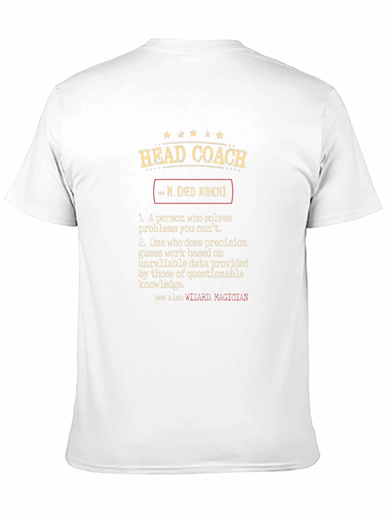 Head Coach Definition Graphic T-Shirt