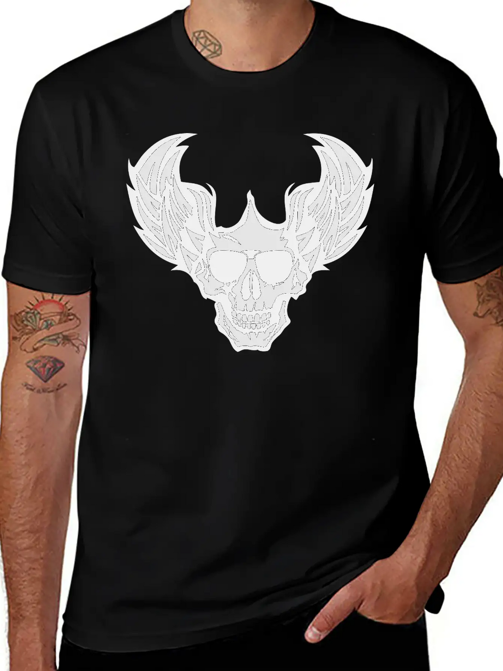 Death Bezel Aile Skull Dead Wings 705 Unisex Casual T-Shirt – Clean Design For Daily Comfort