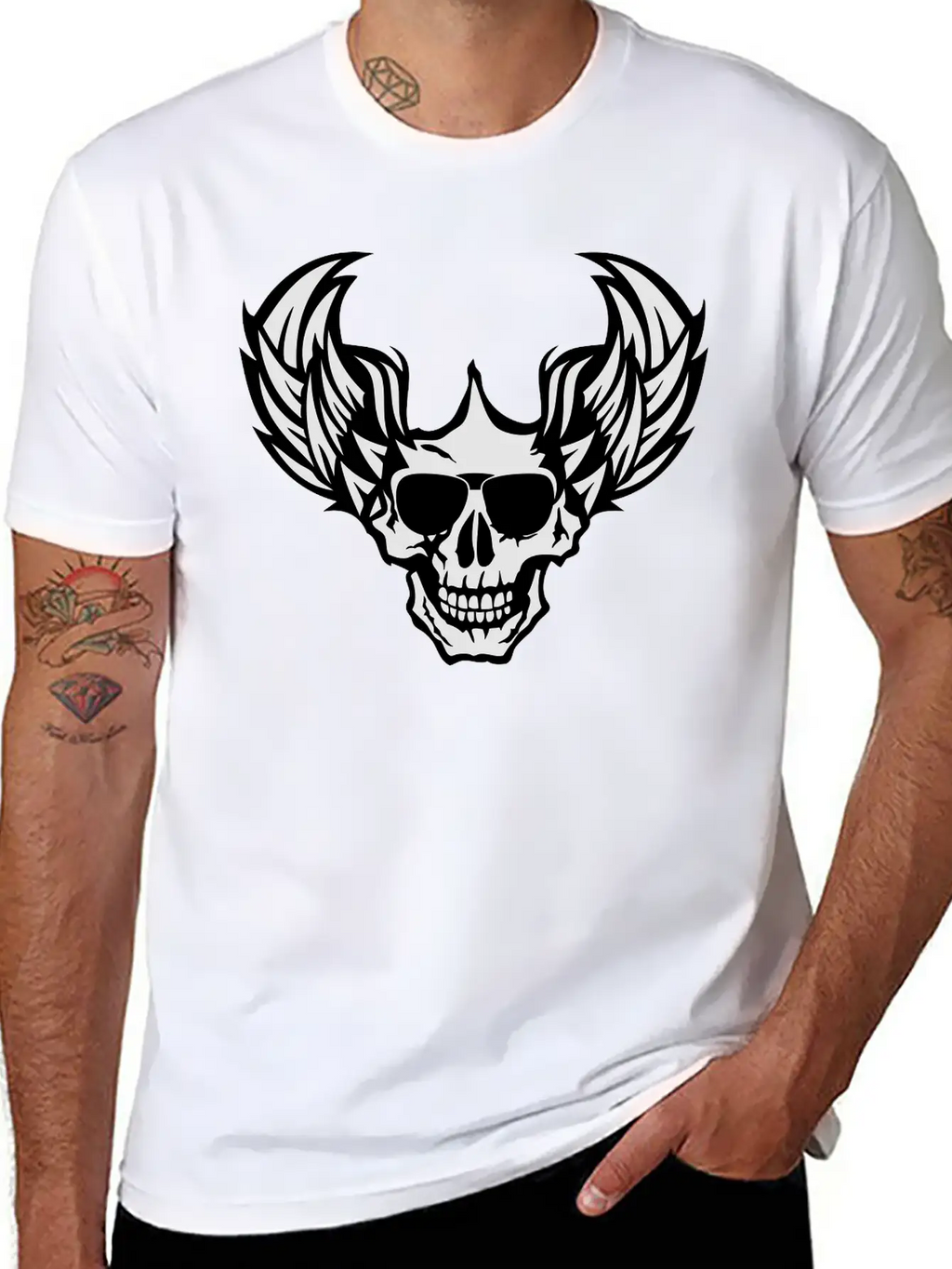 Death Bezel Aile Skull Dead Wings 705 Unisex Casual T-Shirt – Clean Design For Daily Comfort