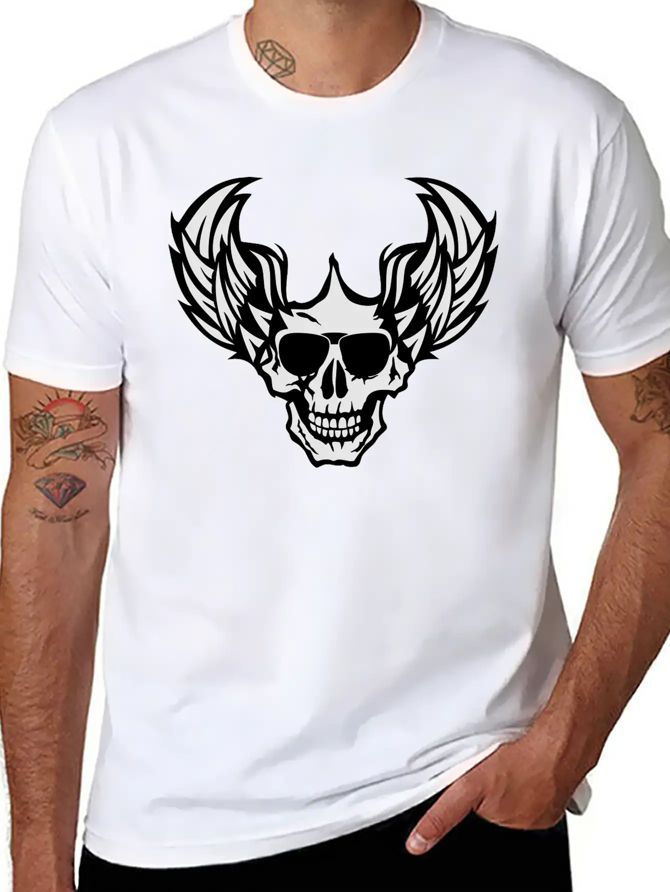 Death Bezel Aile Skull Dead Wings 705 Unisex Casual T-Shirt – Clean Design For Daily Comfort