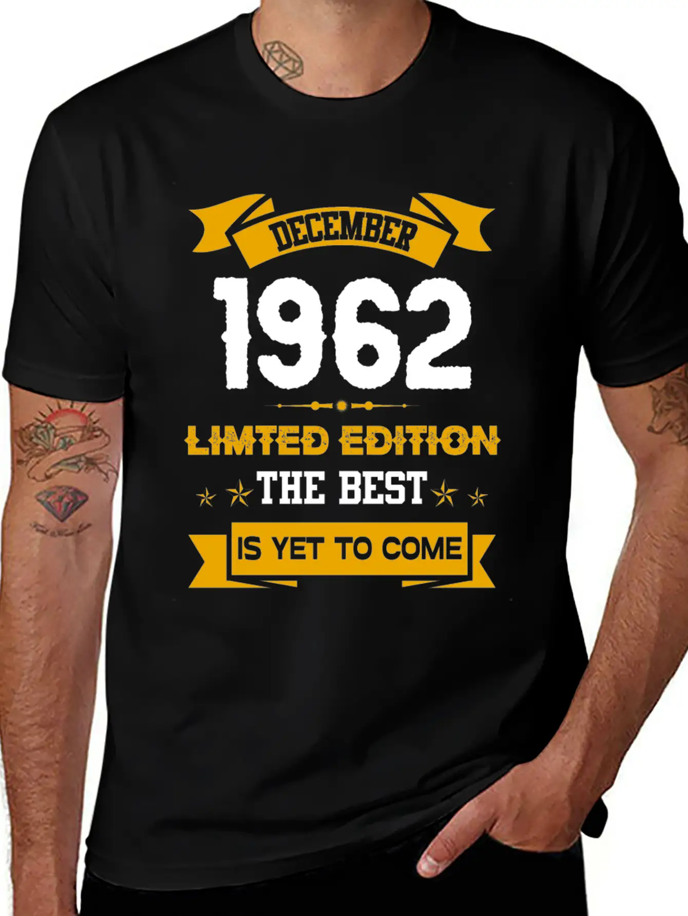 December 1962 Birthday Surprise Unisex Short Sleeve Soft Cotton T-Shirt – Casual Everyday Wear