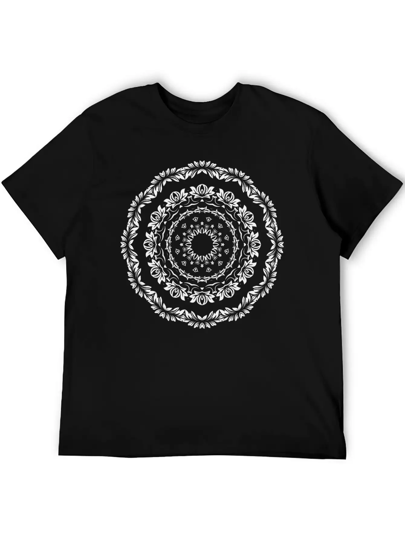 Decorative Ornamental Floral Flourish Design 22 Unisex Casual T-Shirt – Clean Design For Daily Comfort