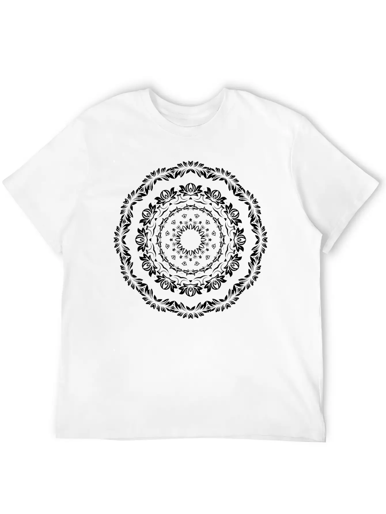 Decorative Ornamental Floral Flourish Design 22 Unisex Casual T-Shirt – Clean Design For Daily Comfort