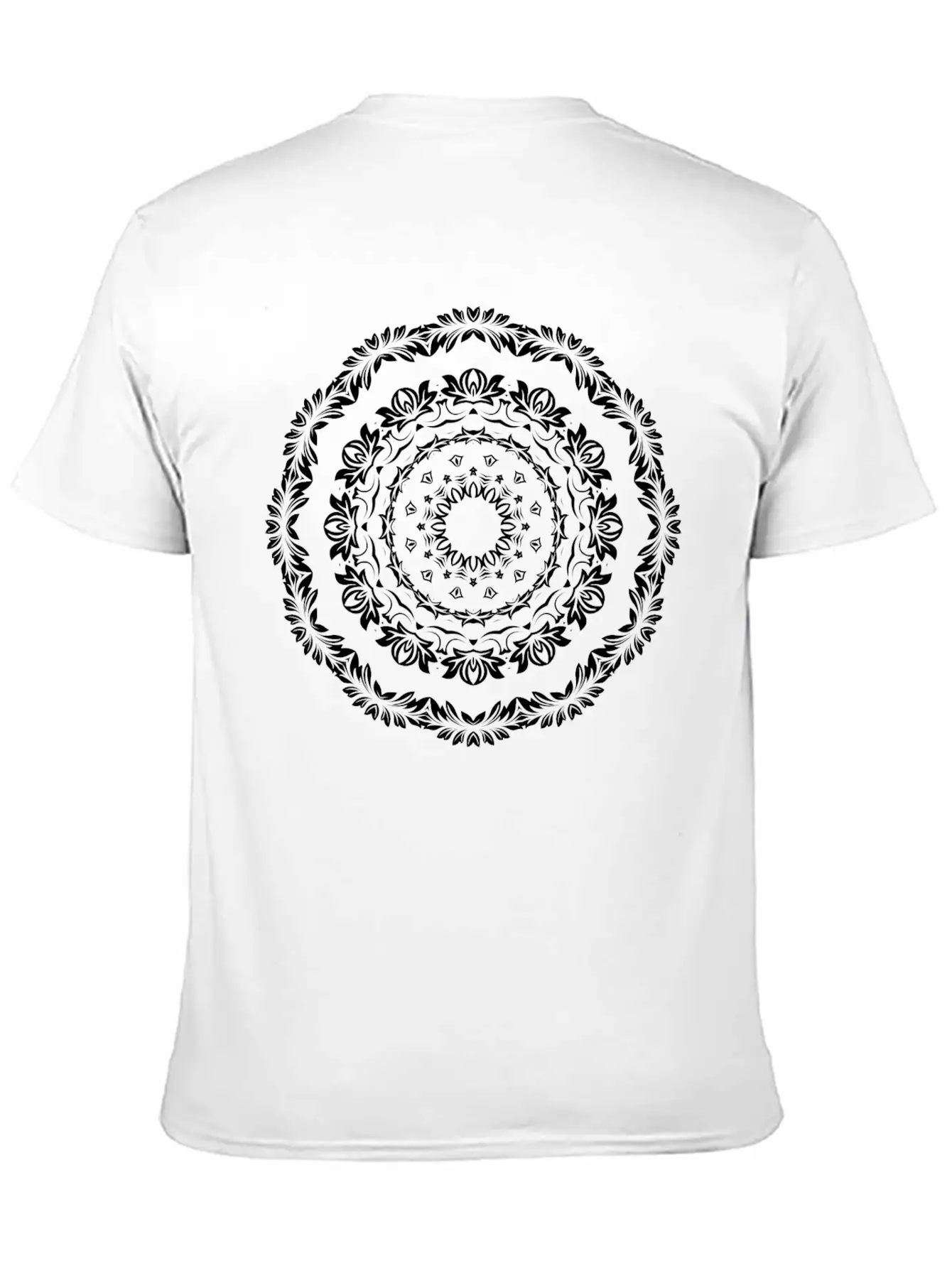 Decorative Ornamental Floral Flourish Design 22 Unisex Casual T-Shirt – Clean Design For Daily Comfort