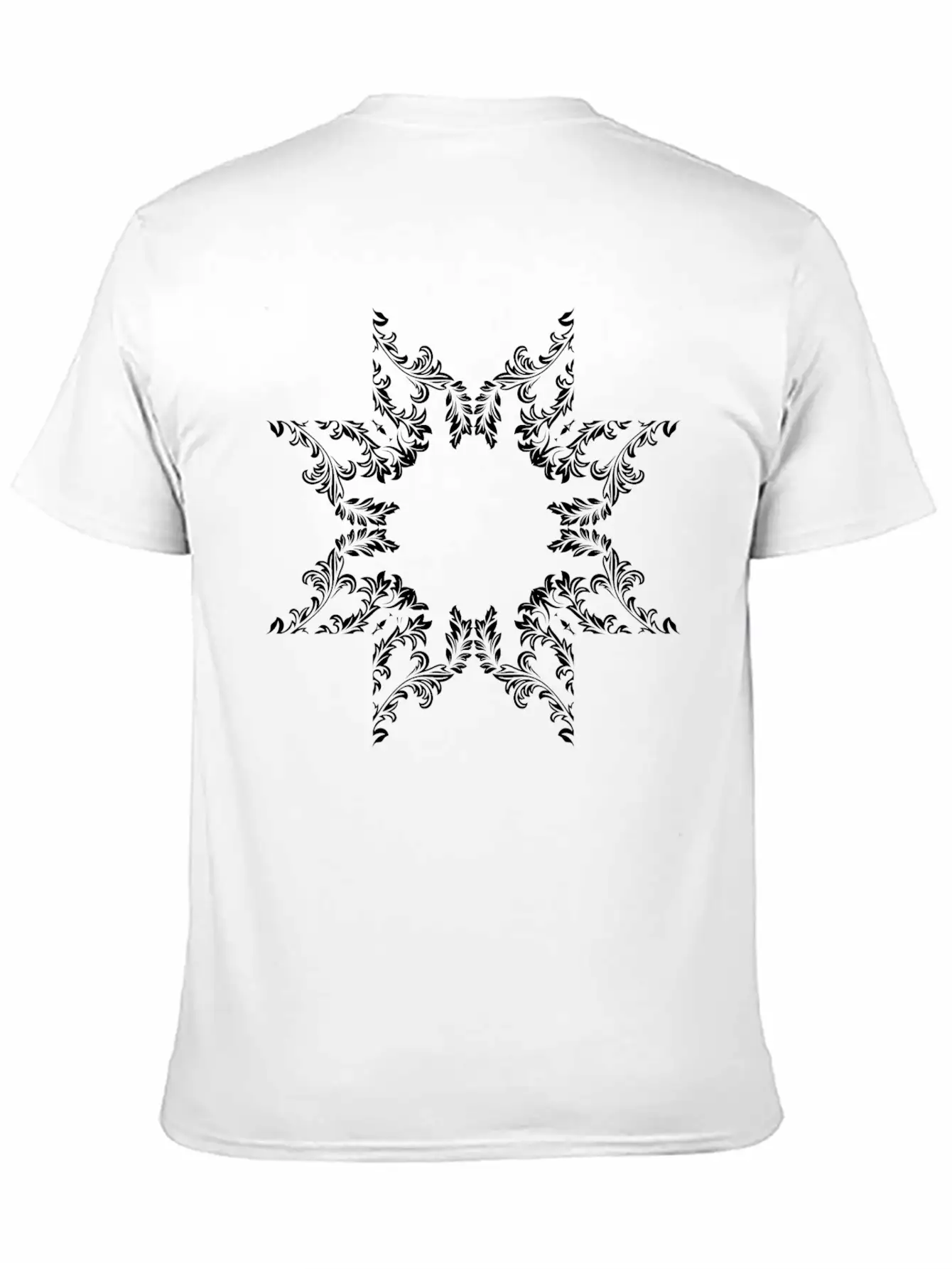 Decorative Ornamental Floral Flourish Design 26 Essential Cotton Tee For Daily Outfits – Unisex Style
